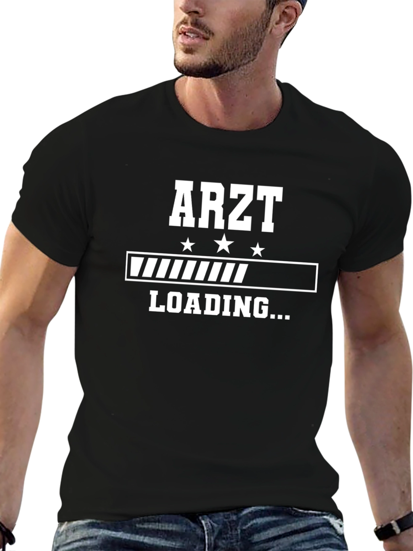 Black Arzt Loading Graphic T-Shirt view 6