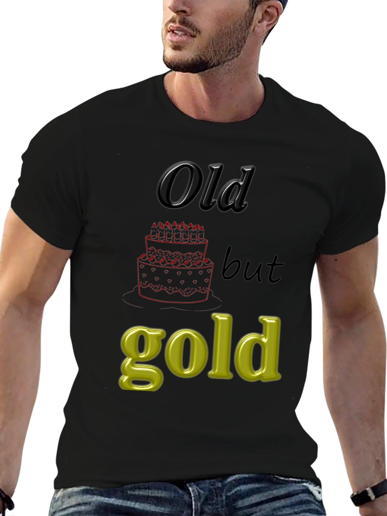 Black Old but Gold Graphic Tee view 6