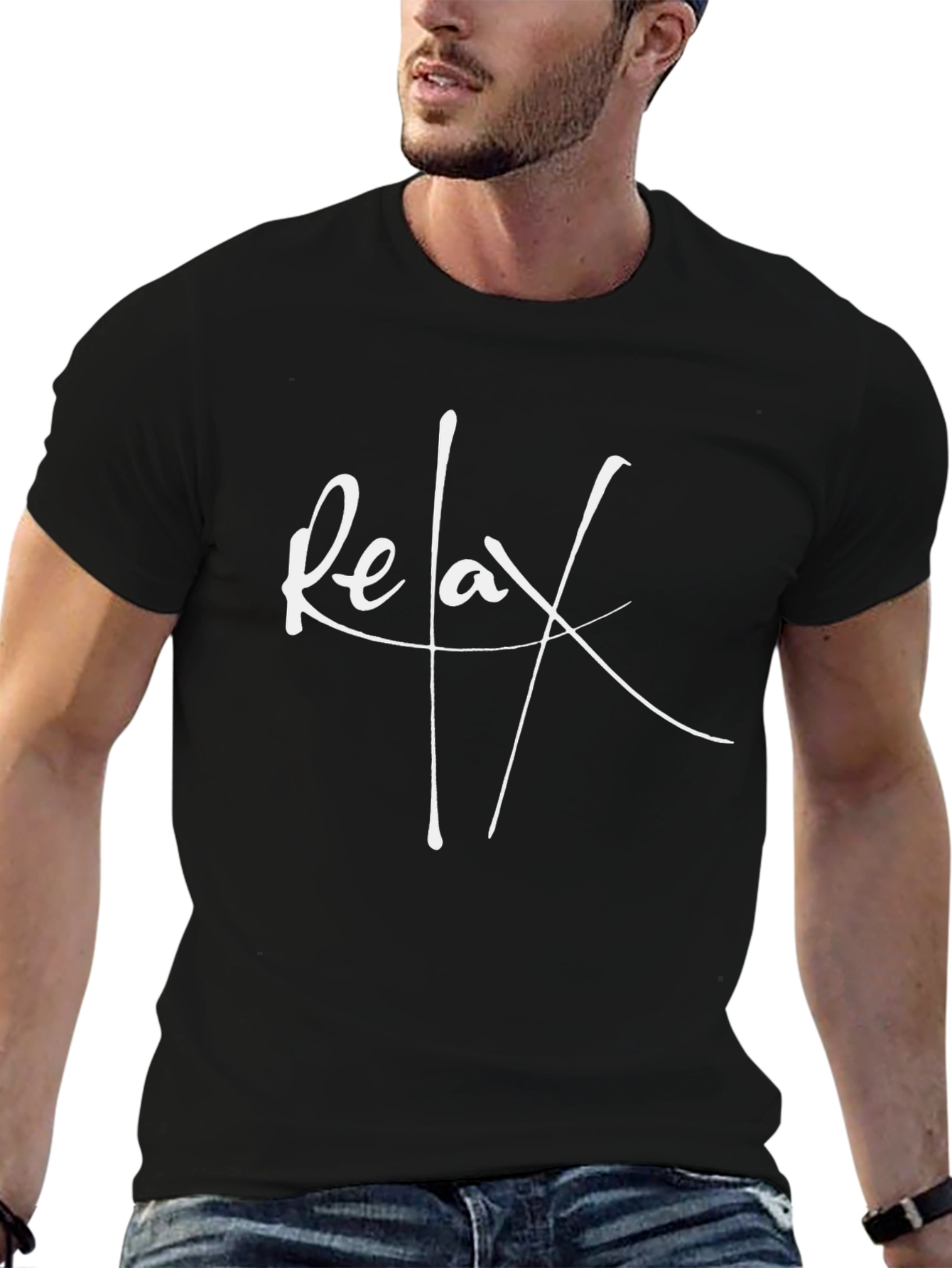 Black Relax Black Tee - Casual Comfort view 6