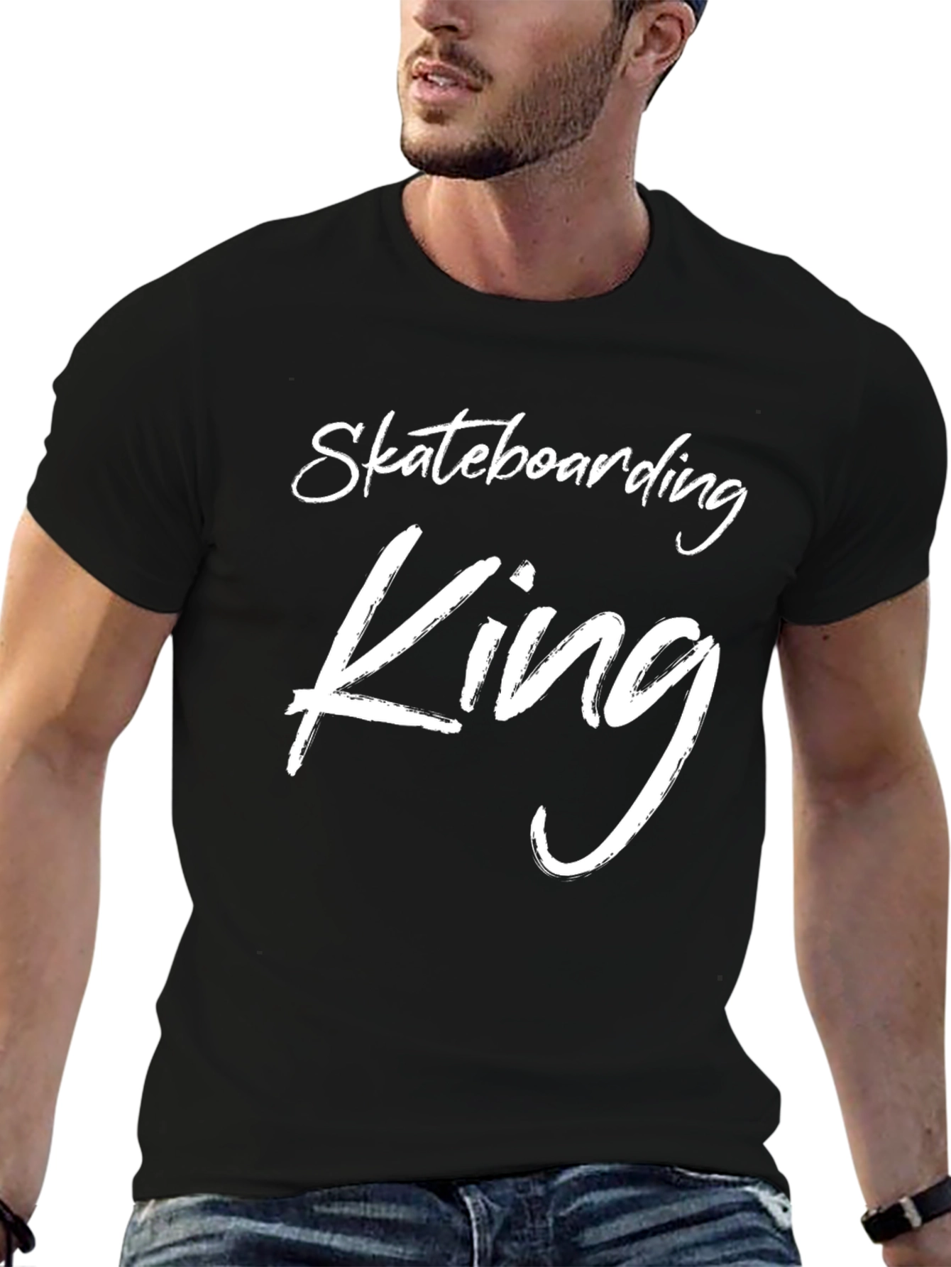 Black Skateboarding King Black T-Shirt view 6