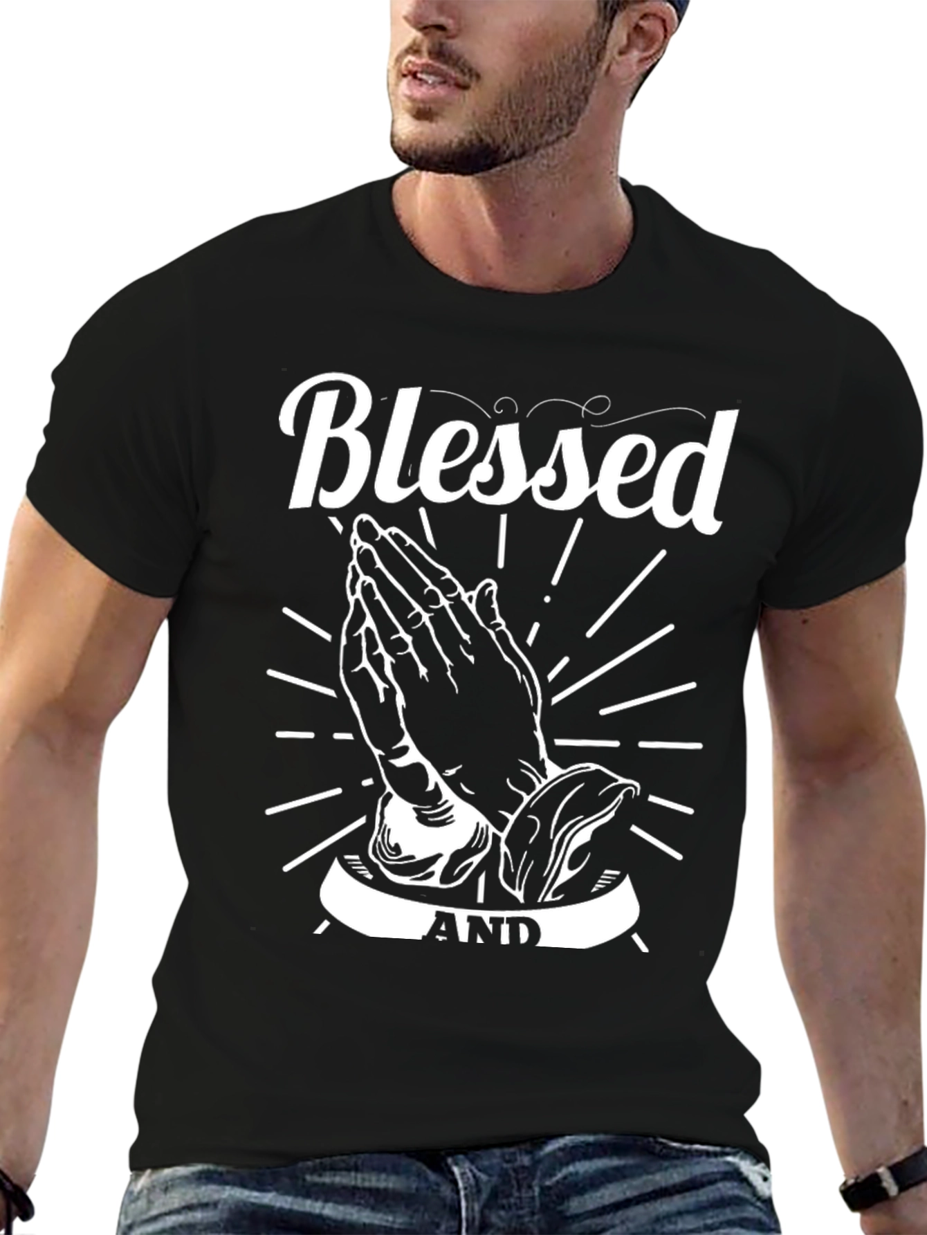 Black Blessed & Anointed Graphic Tee view 6