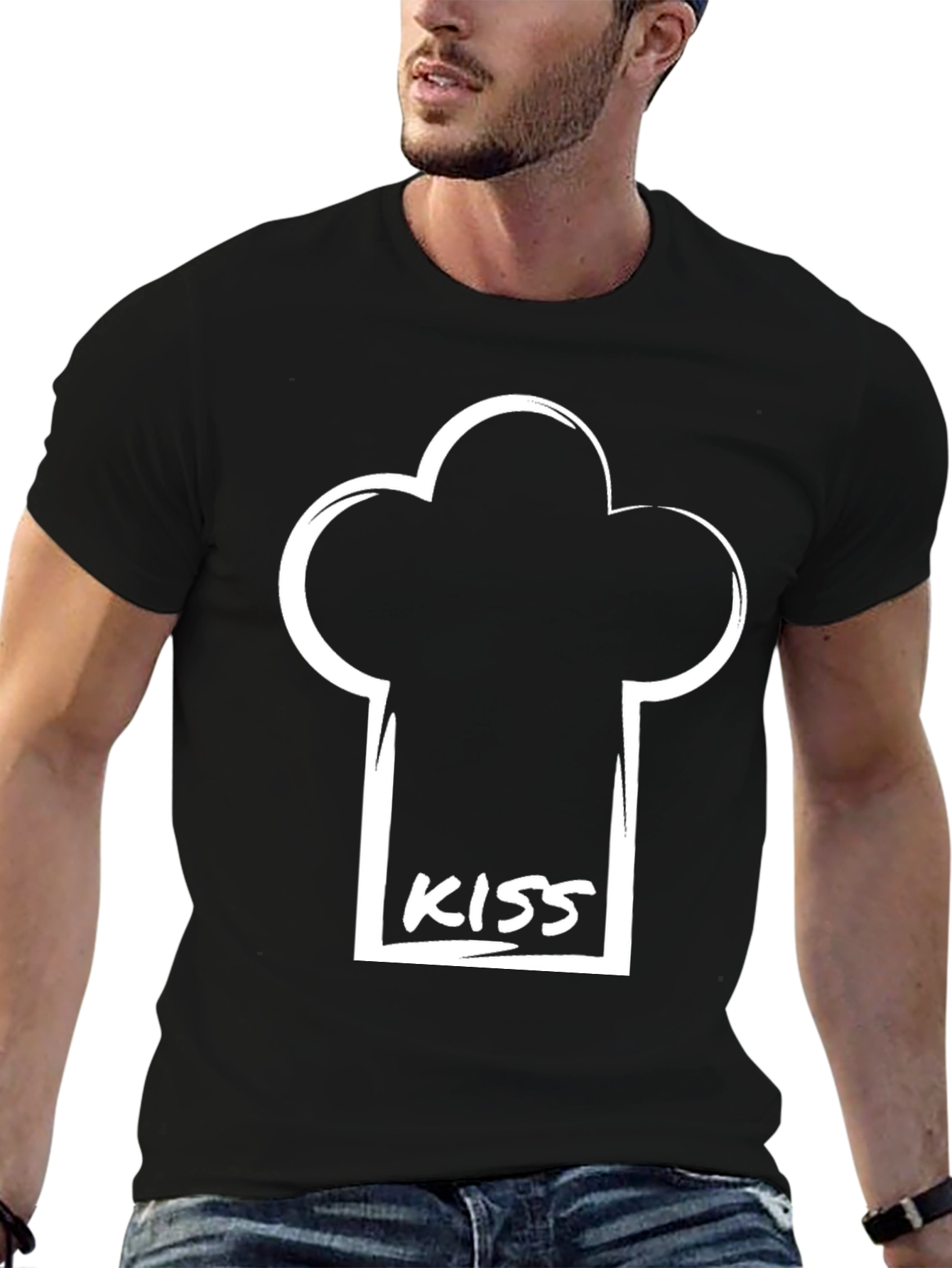 Black Chef Kiss T-Shirt - Funny Culinary Design view 6