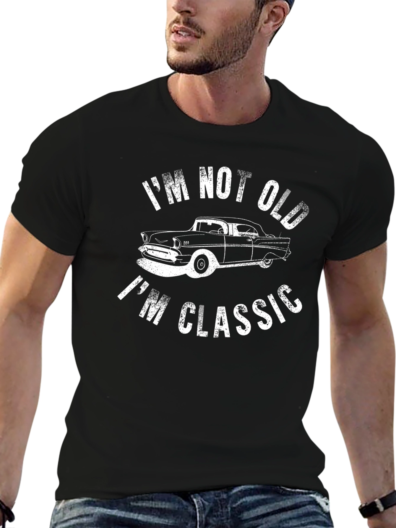 Black I'm Not Old I'm Classic Car Graphic T-Shirt view 6