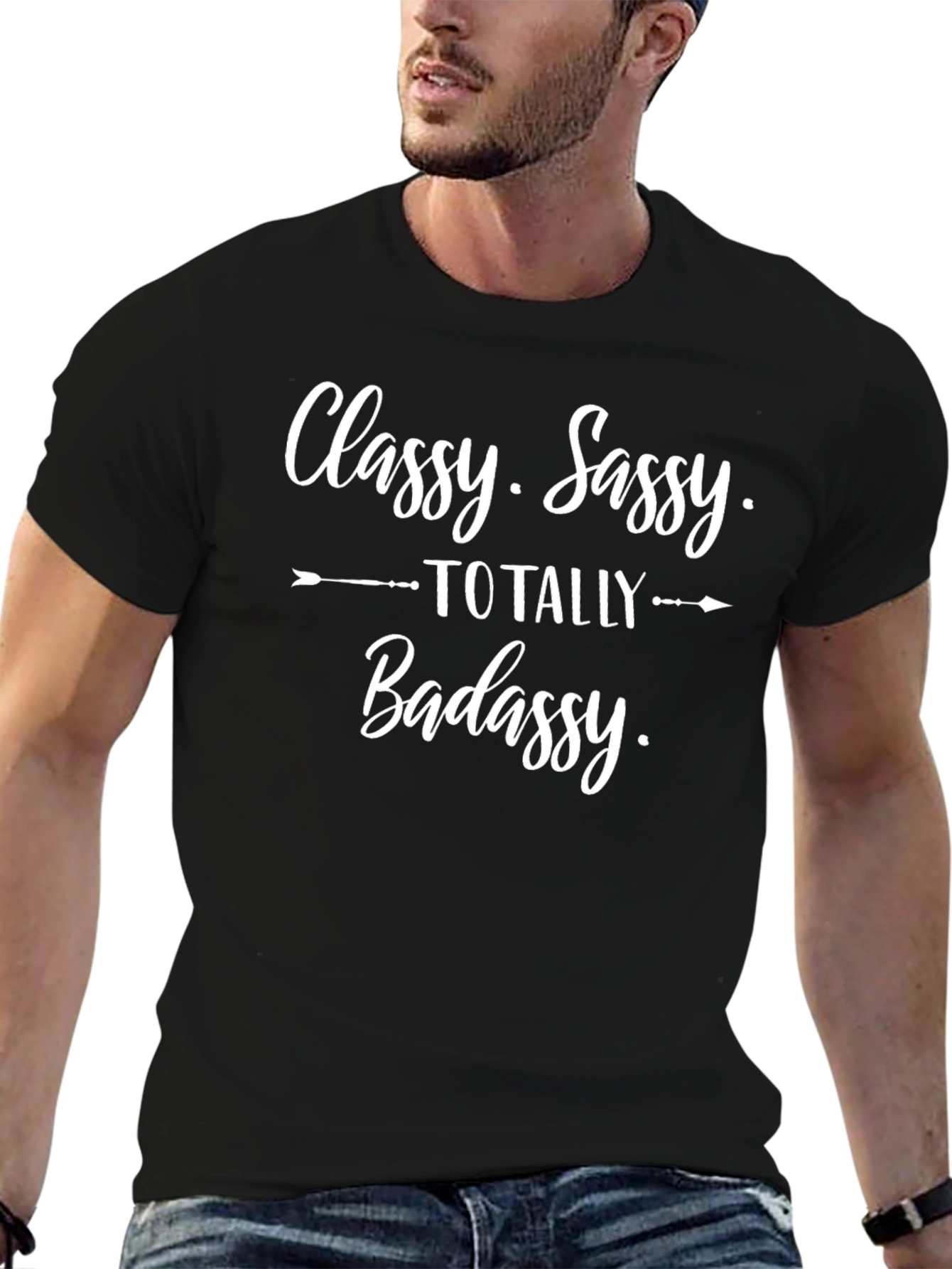 Black Classy Sassy Totally Badassy Graphic Tee view 6