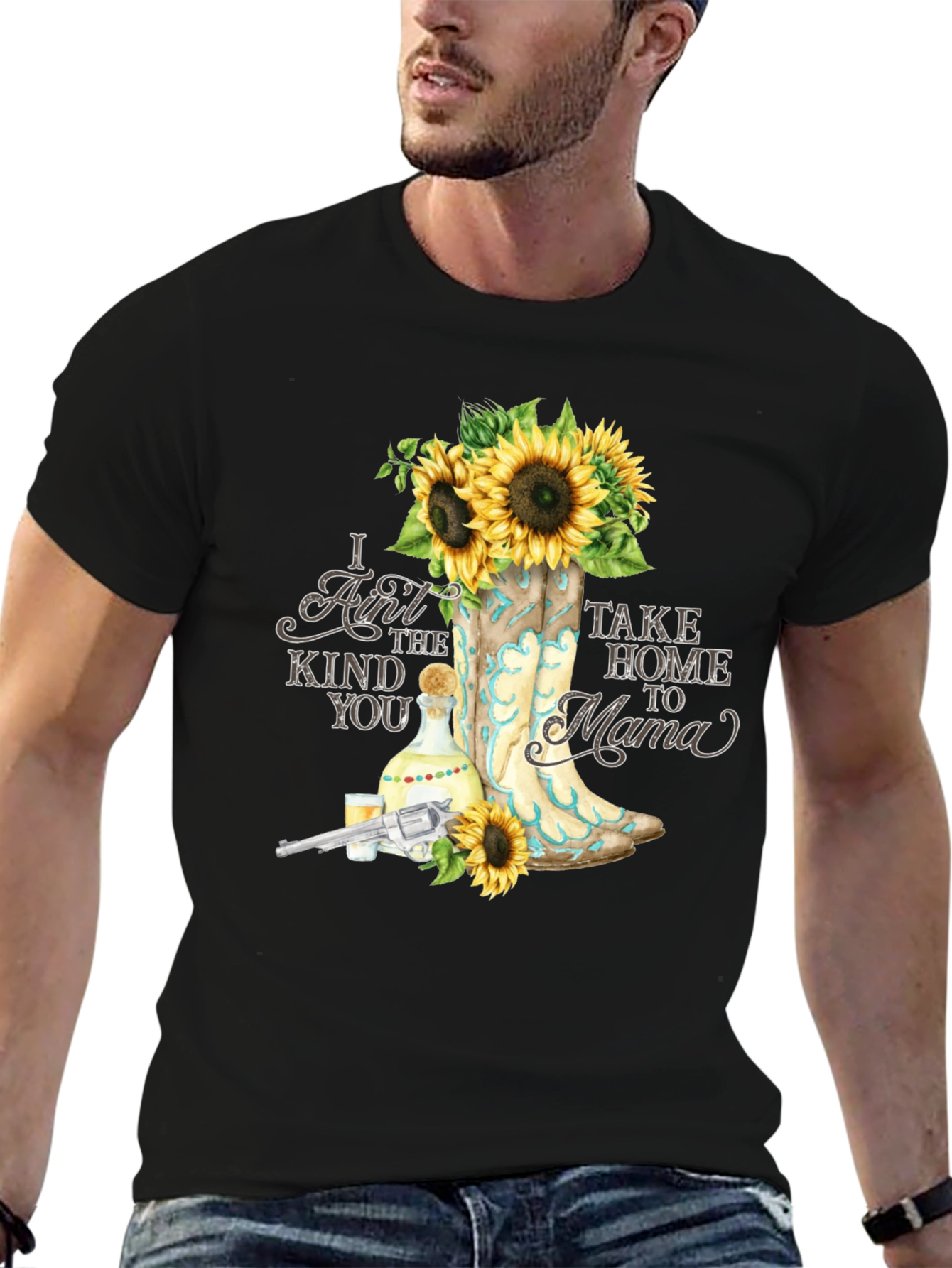 Black I Ain't the Kind You Take Home to Mama T-Shirt view 6