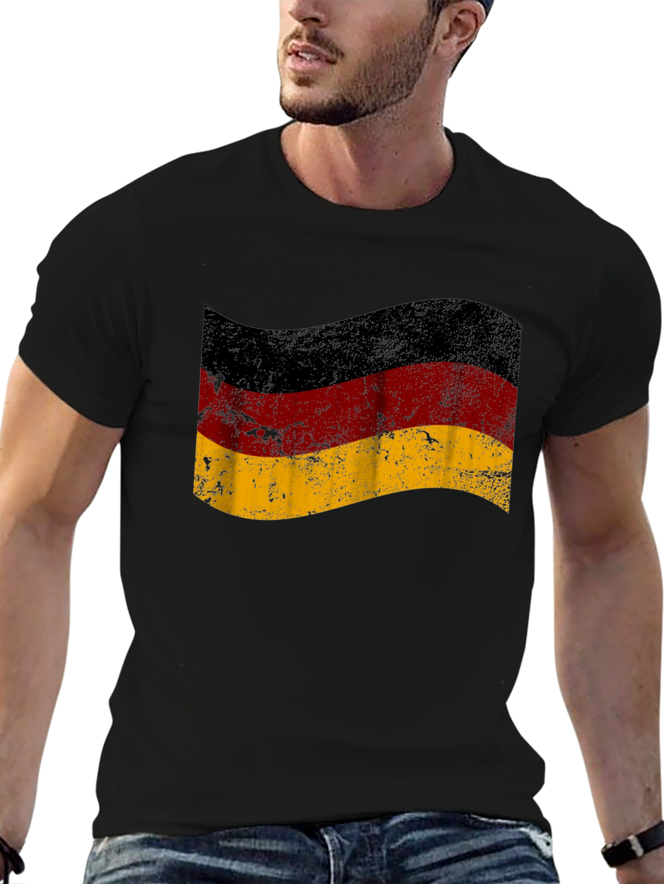 German Flag T-Shirt - Distressed Style - 6