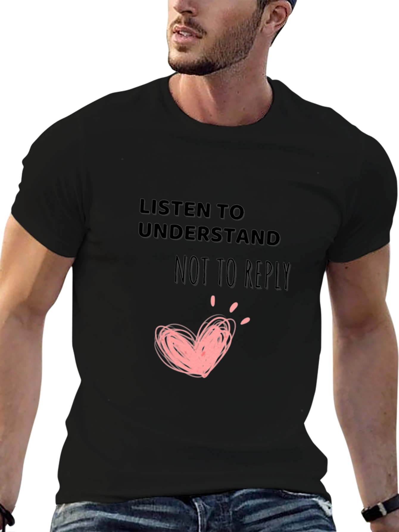 Black Listen To Understand Graphic T-Shirt view 6