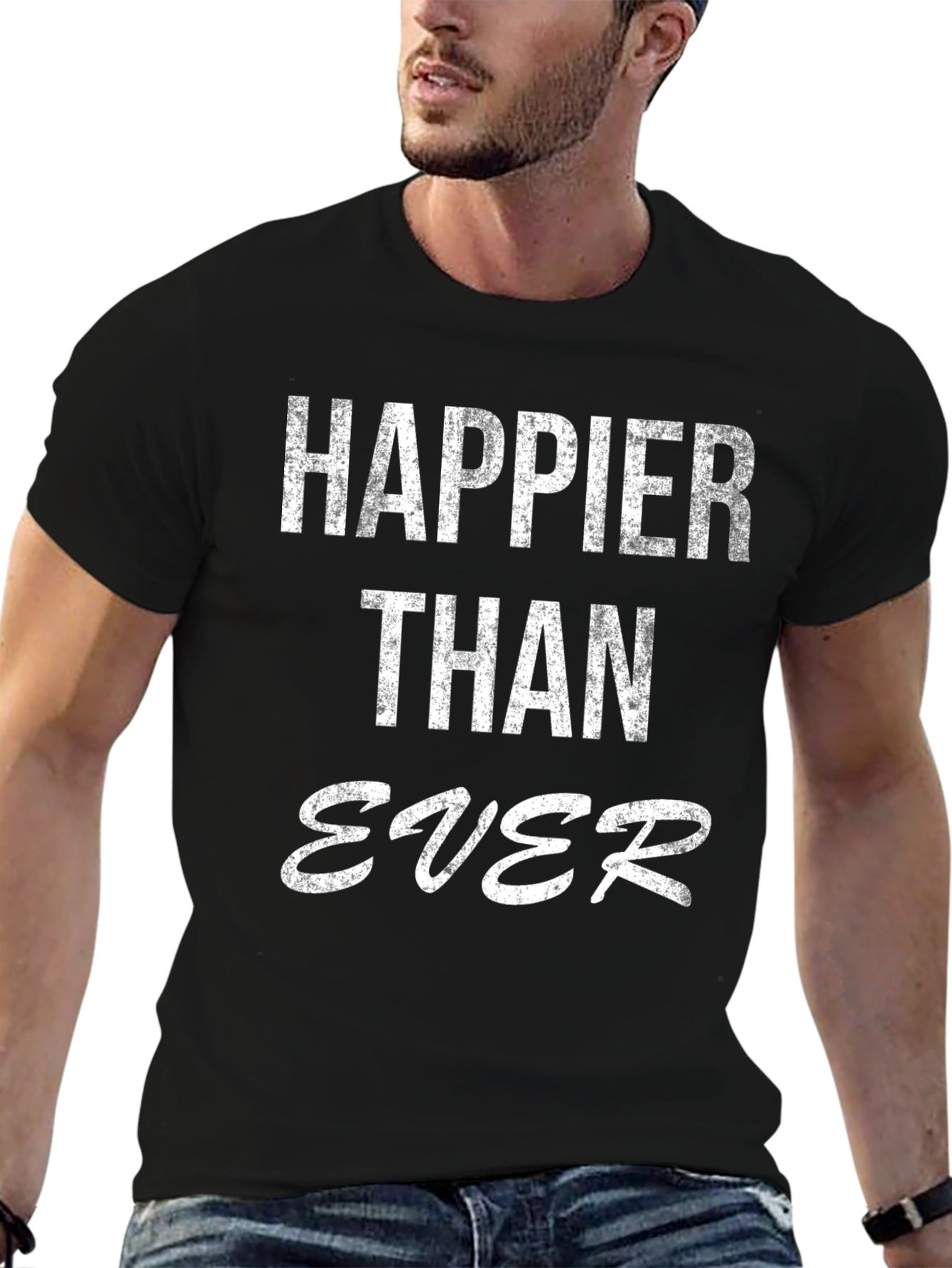 Black Happier Than Ever Graphic Tee view 6