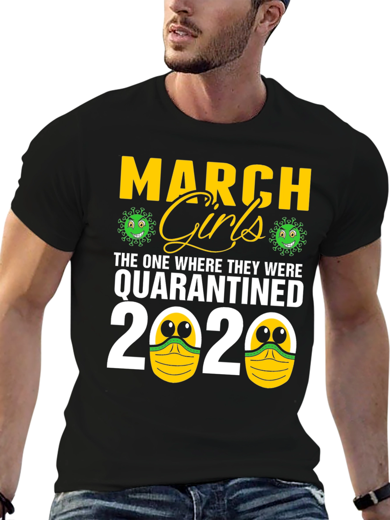 Black March Girls Quarantined 2020 Graphic Tee view 6