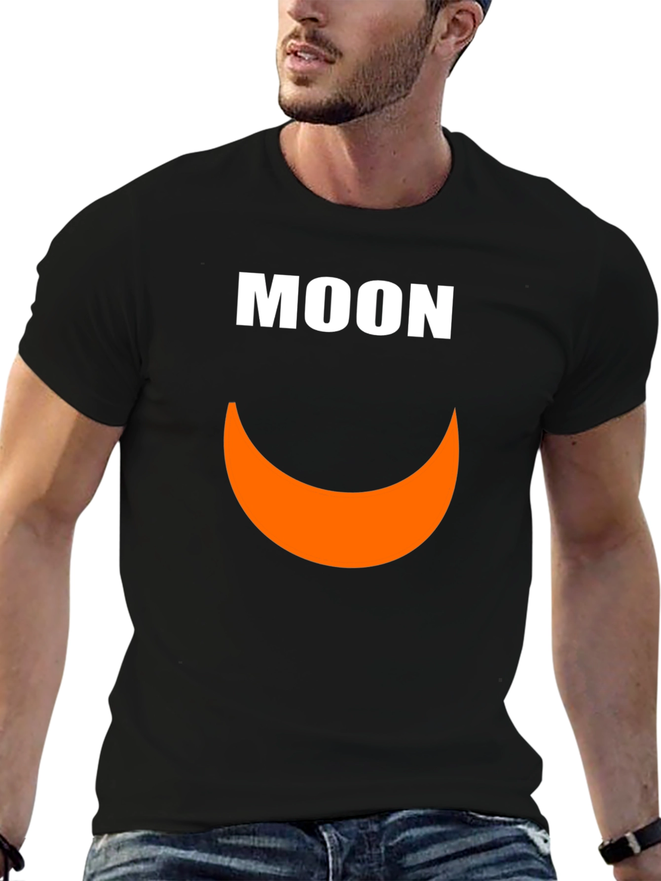 Black Moon Graphic T-Shirt - Black Short Sleeve Tee view 6