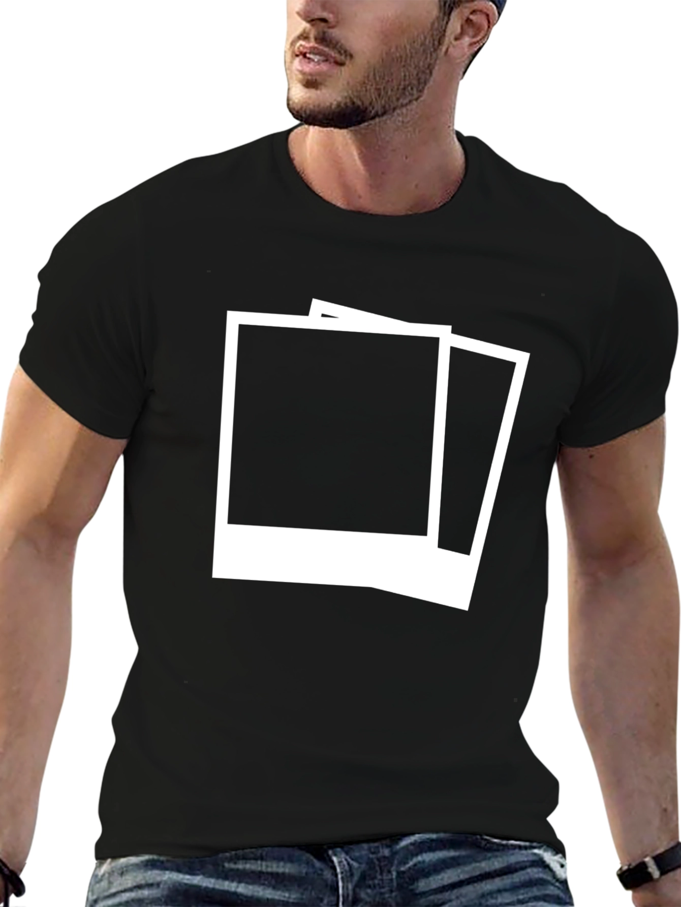 Black Retro Photo T-Shirt - Classic Style view 6