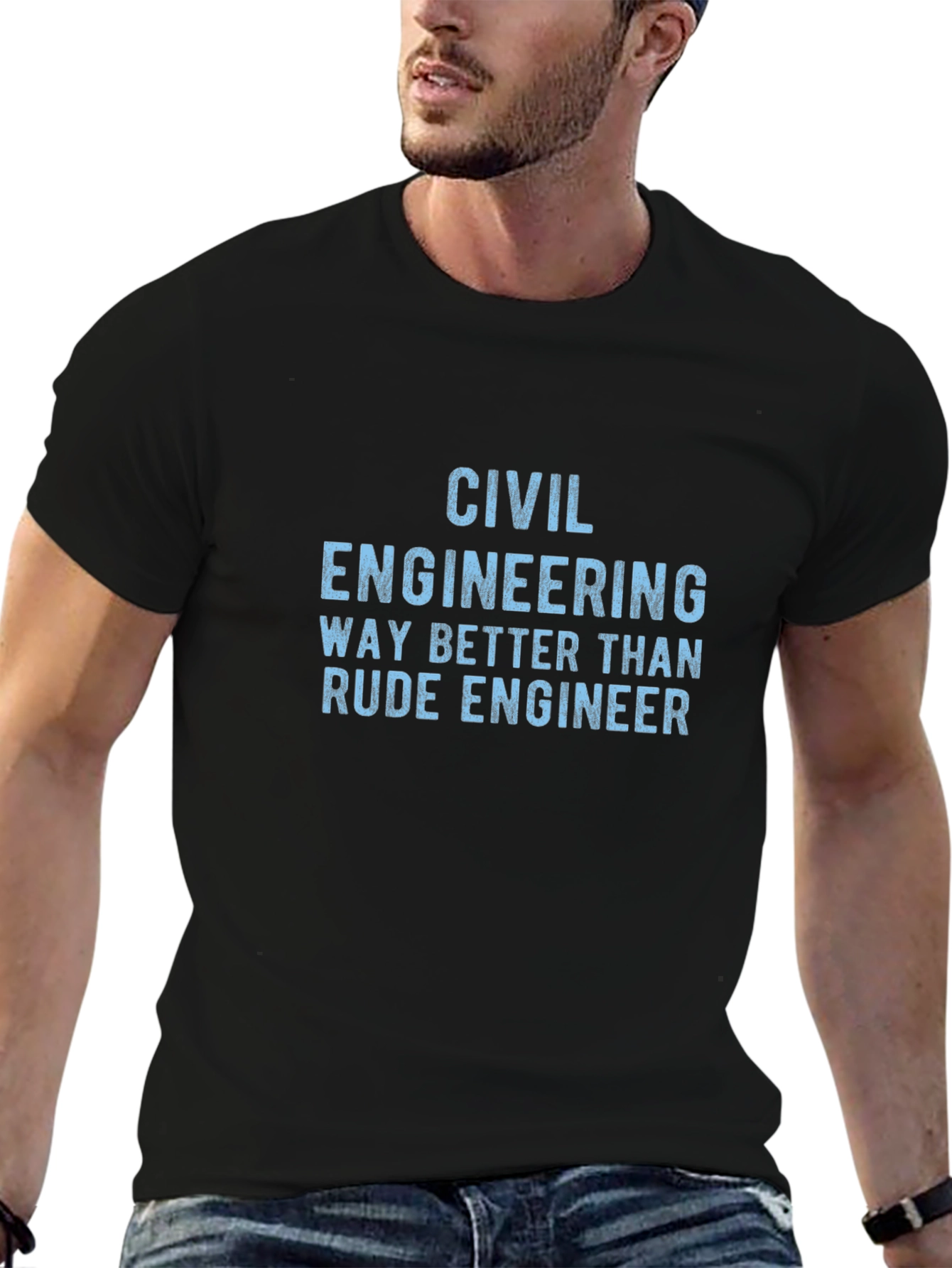Black Civil Engineering T-Shirt - Better Than Rude Engineer view 6