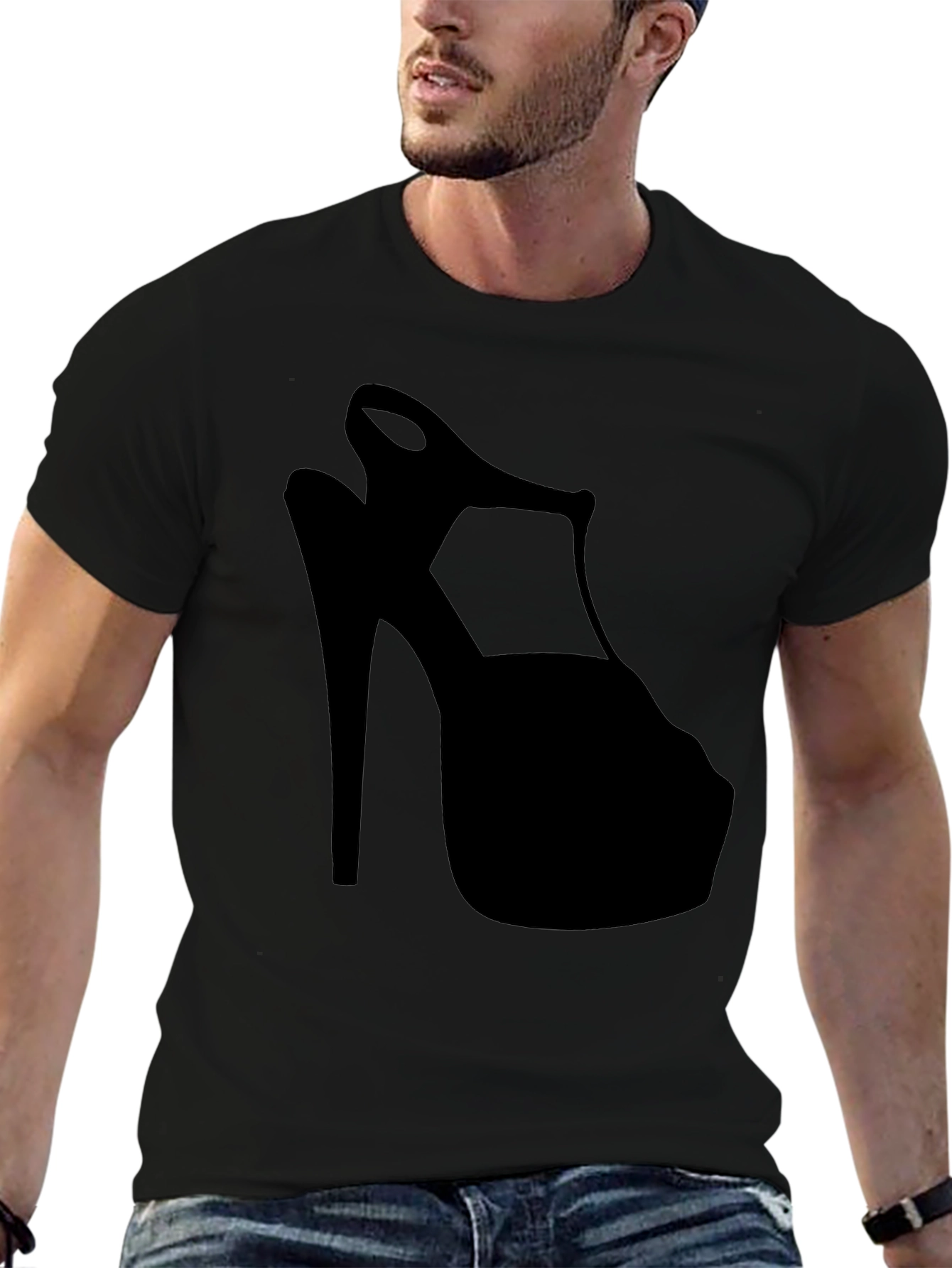 Black High Heel T-Shirt - Fashion Statement Tee view 6
