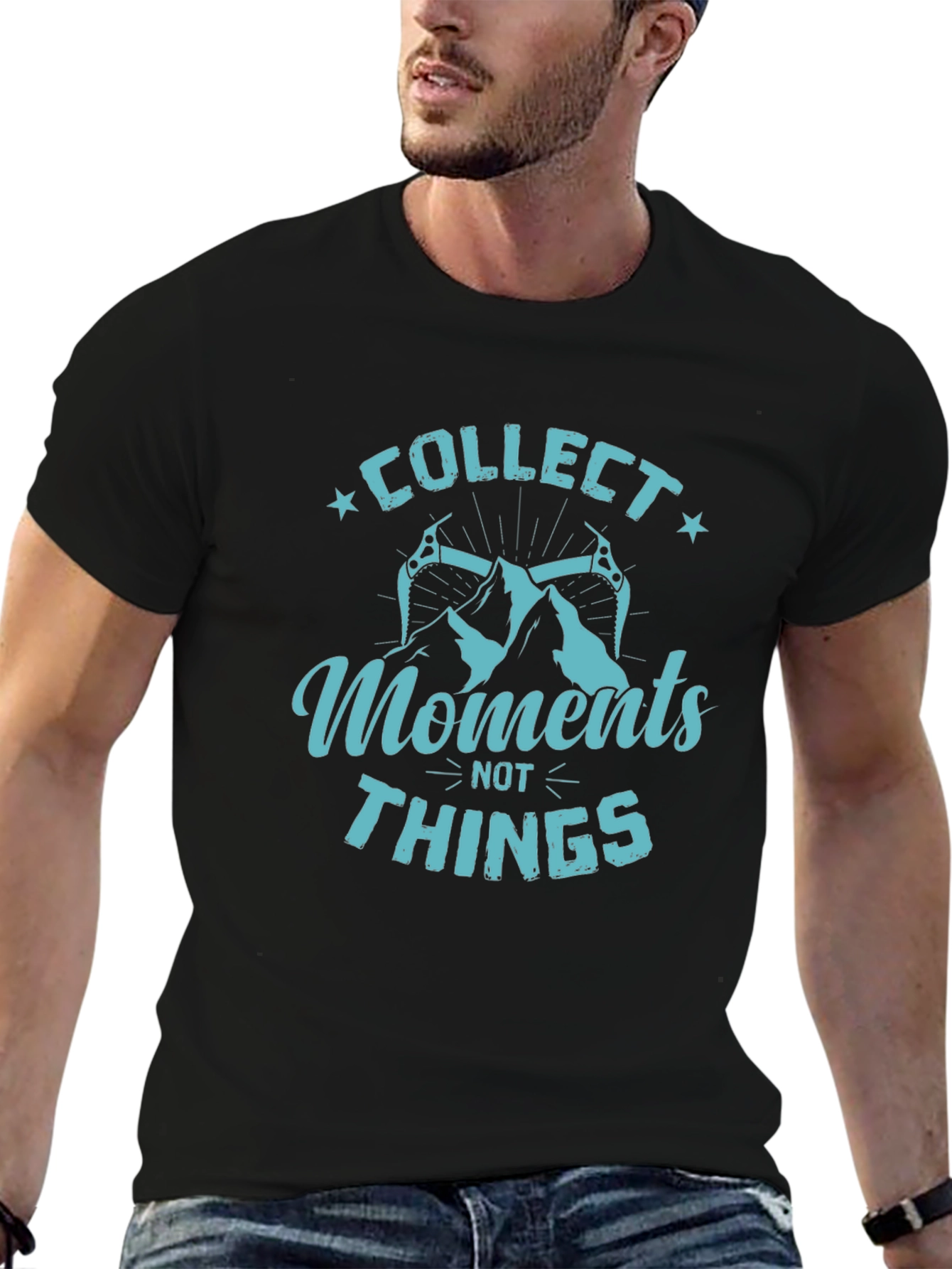 Black Collect Moments Not Things Black Graphic Tee view 6