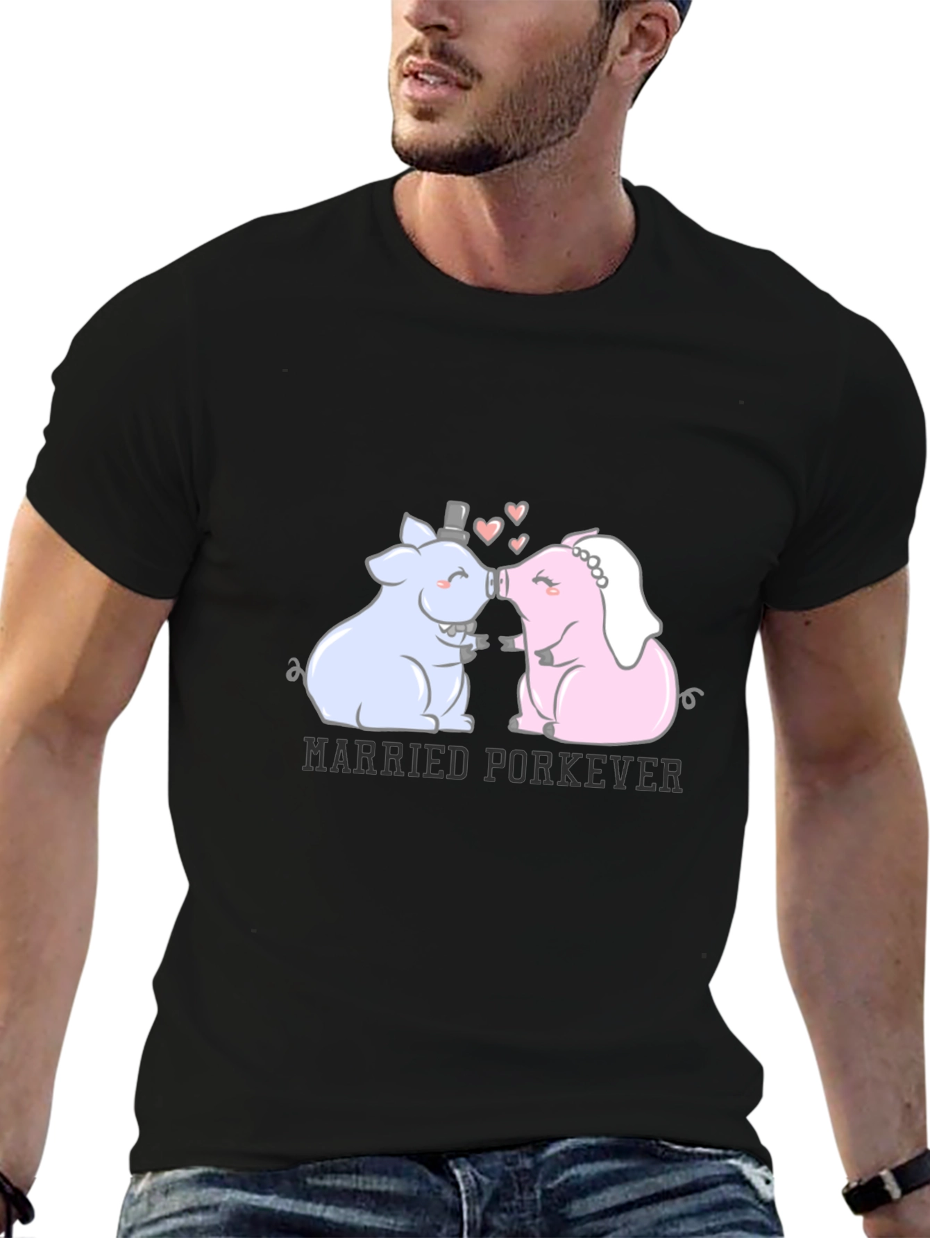 Black Married Porkever T-Shirt view 6
