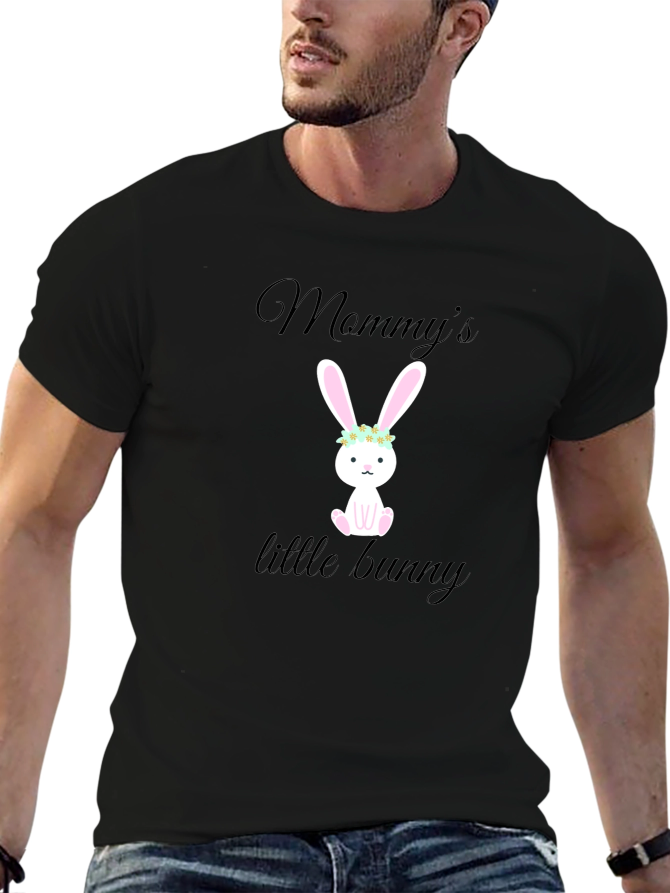 Black Mommy's Little Bunny T-Shirt view 6