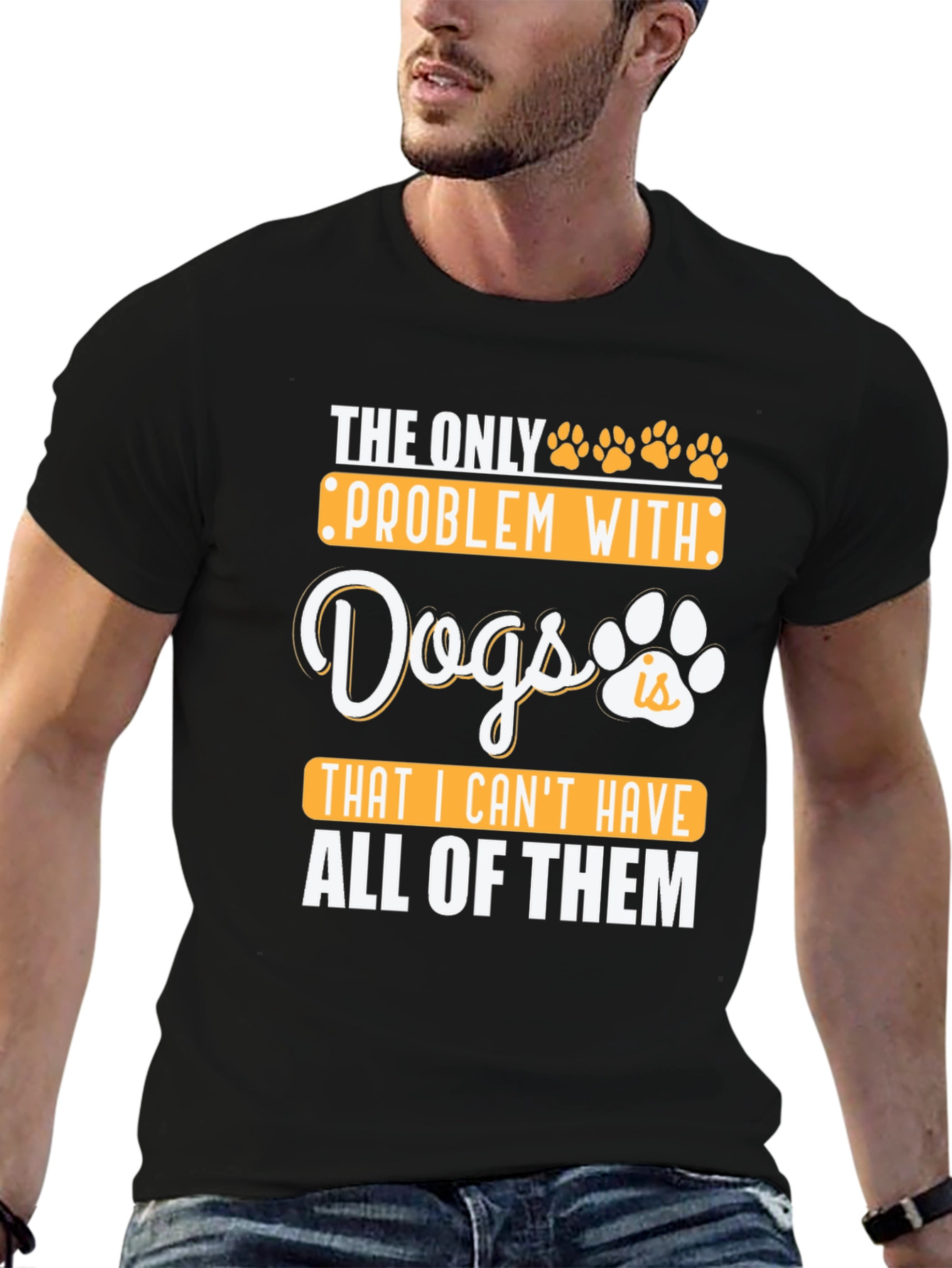Black Dog Lover T-Shirt: I Want All The Dogs! view 6