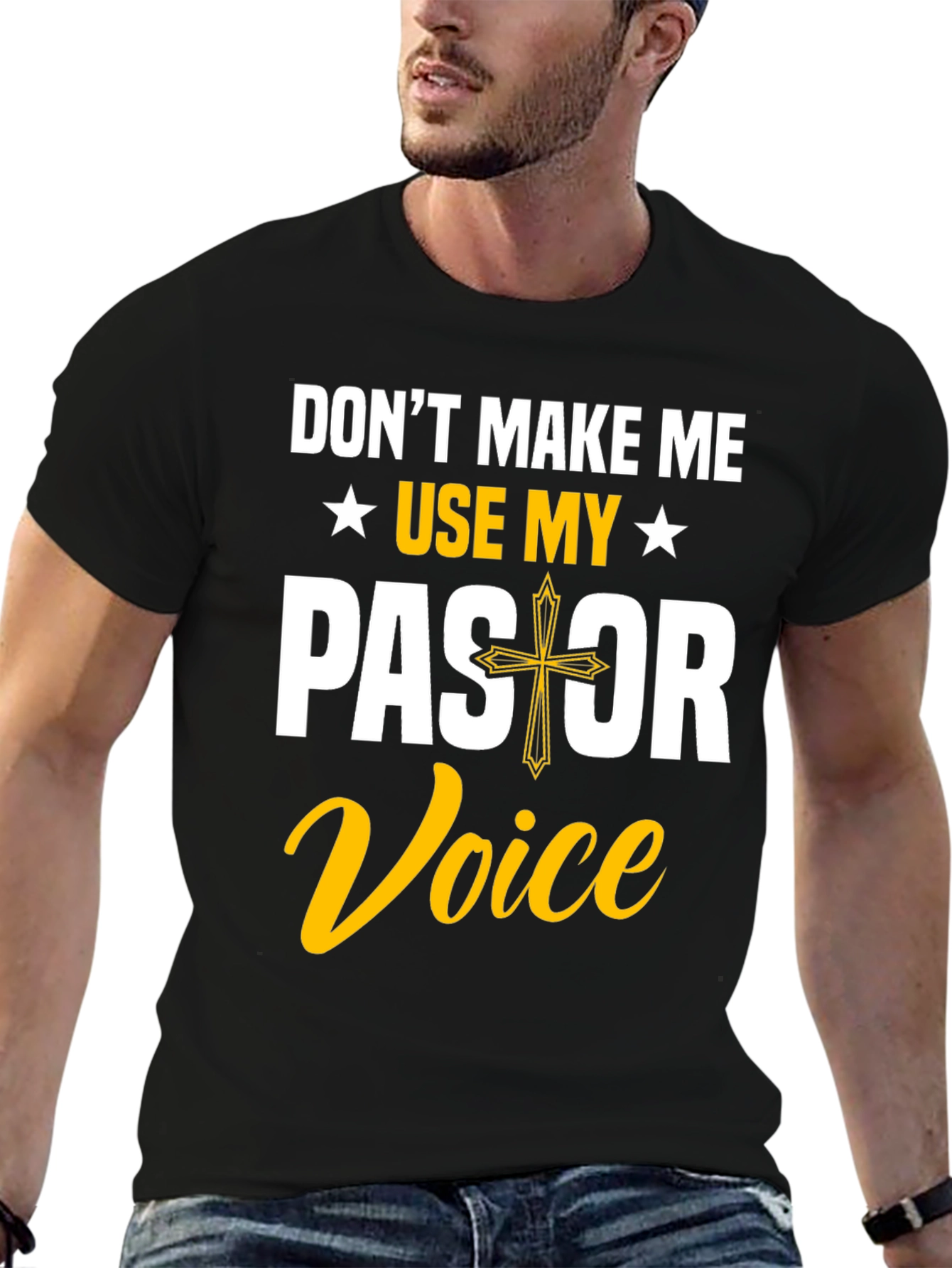 Black Pastor Voice Graphic T-Shirt view 6