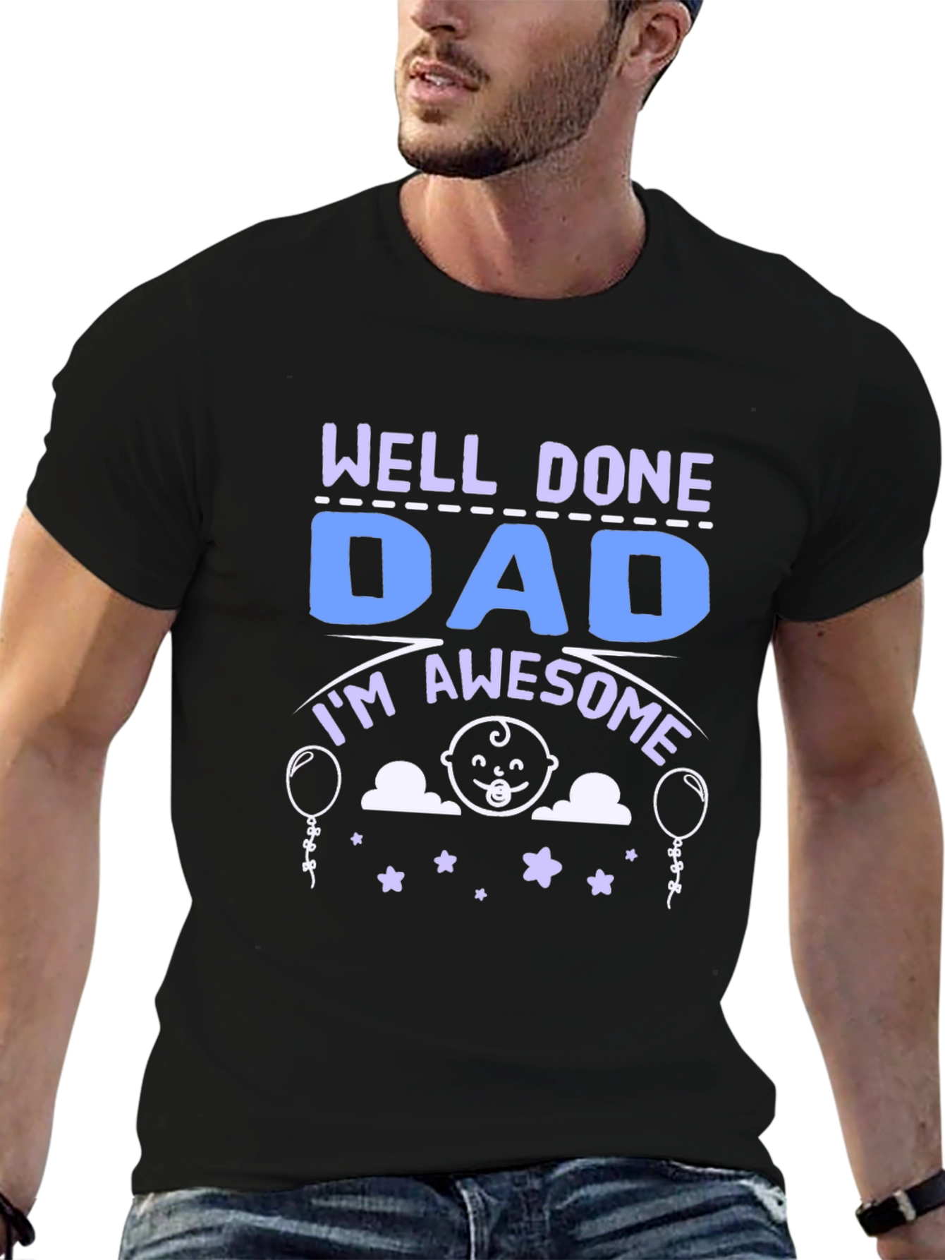 Black Well Done Dad T-Shirt view 6