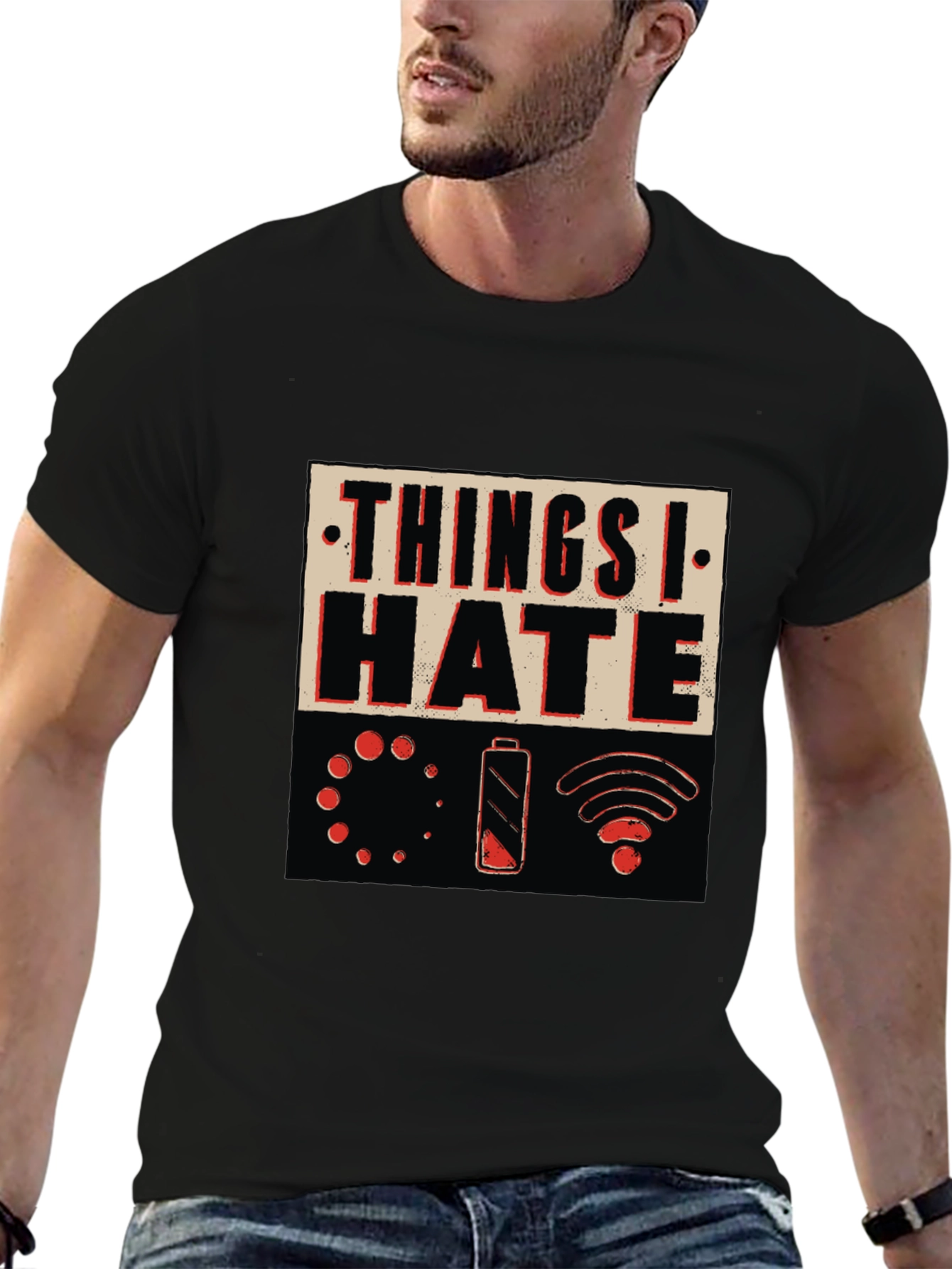 Black Things I Hate T-Shirt - Humorous Graphic Tee view 6