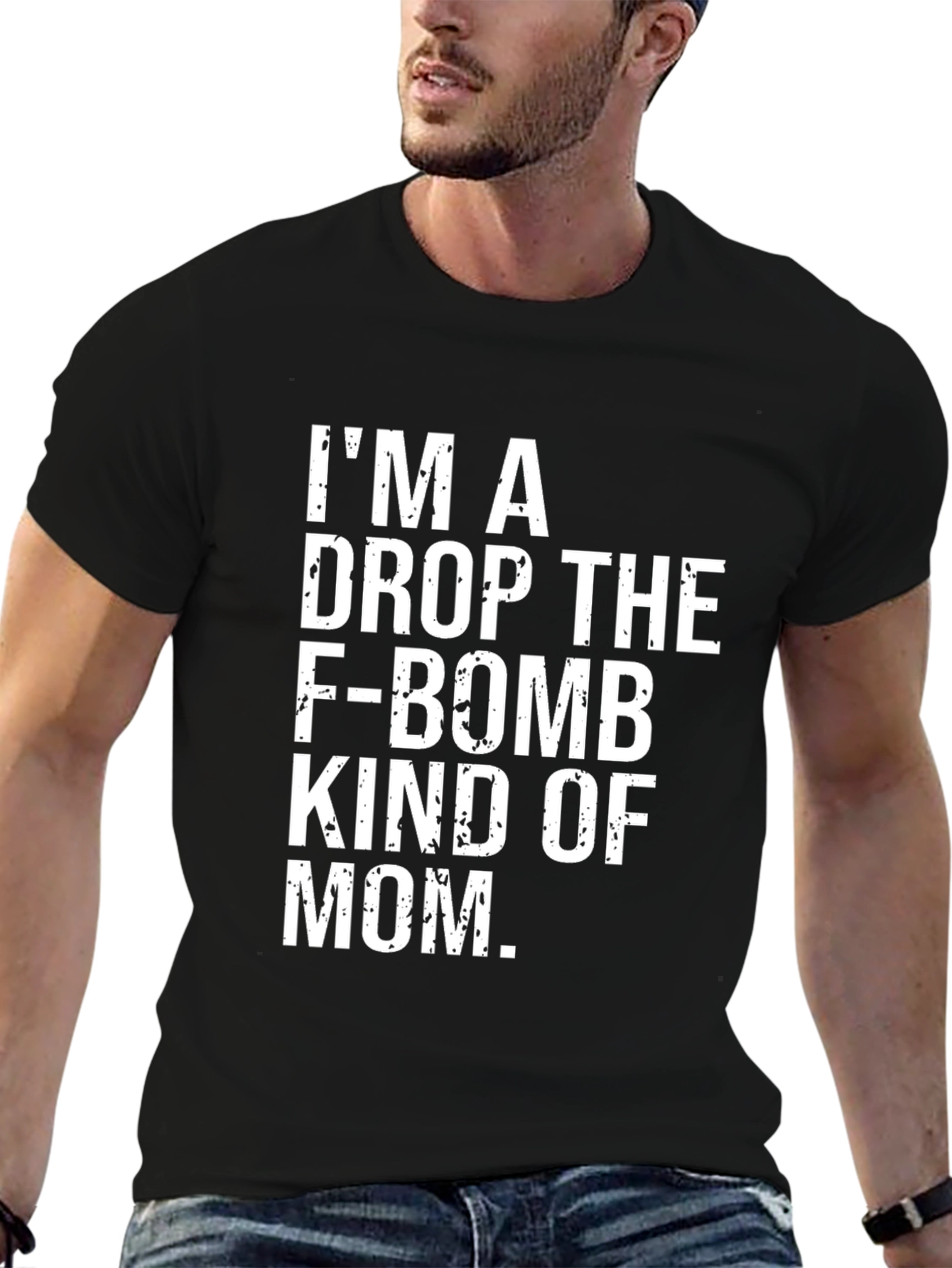 Black I'm a Drop The F-Bomb Mom T-Shirt view 6