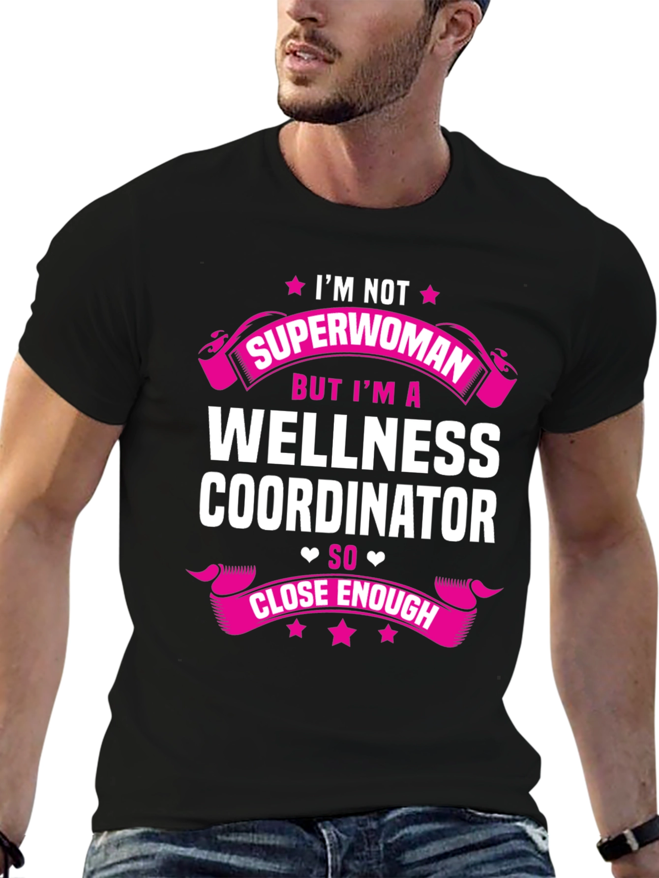 Black Wellness Coordinator T-Shirt - Superwoman Gift view 6