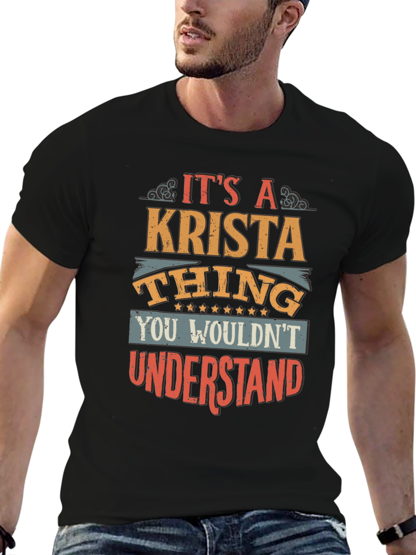 Black It's A Krista Thing T-Shirt view 6