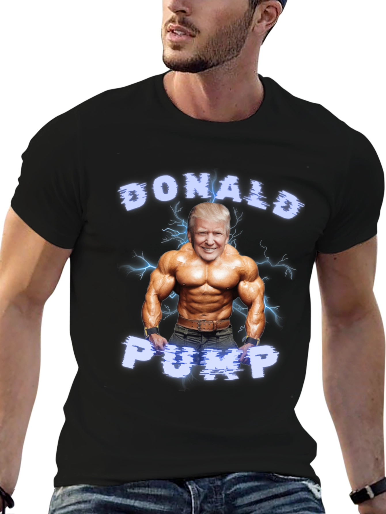 Black Donald Pump Black T-Shirt view 6
