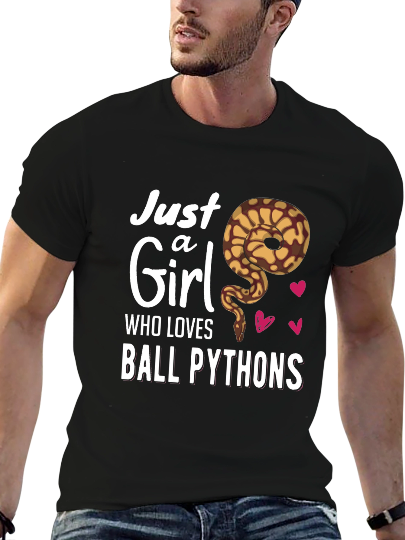 Ball Python Lover T-Shirt - Just a Girl Who Loves Pythons Tee - 6
