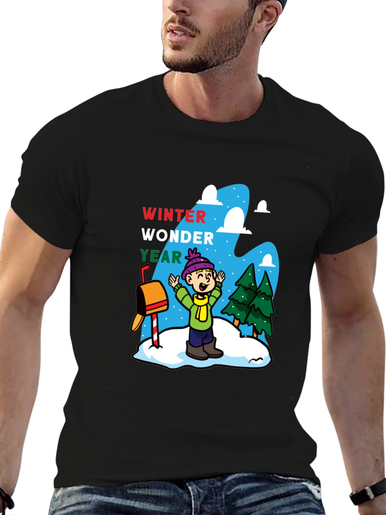 Black Winter Wonder Year T-Shirt view 6