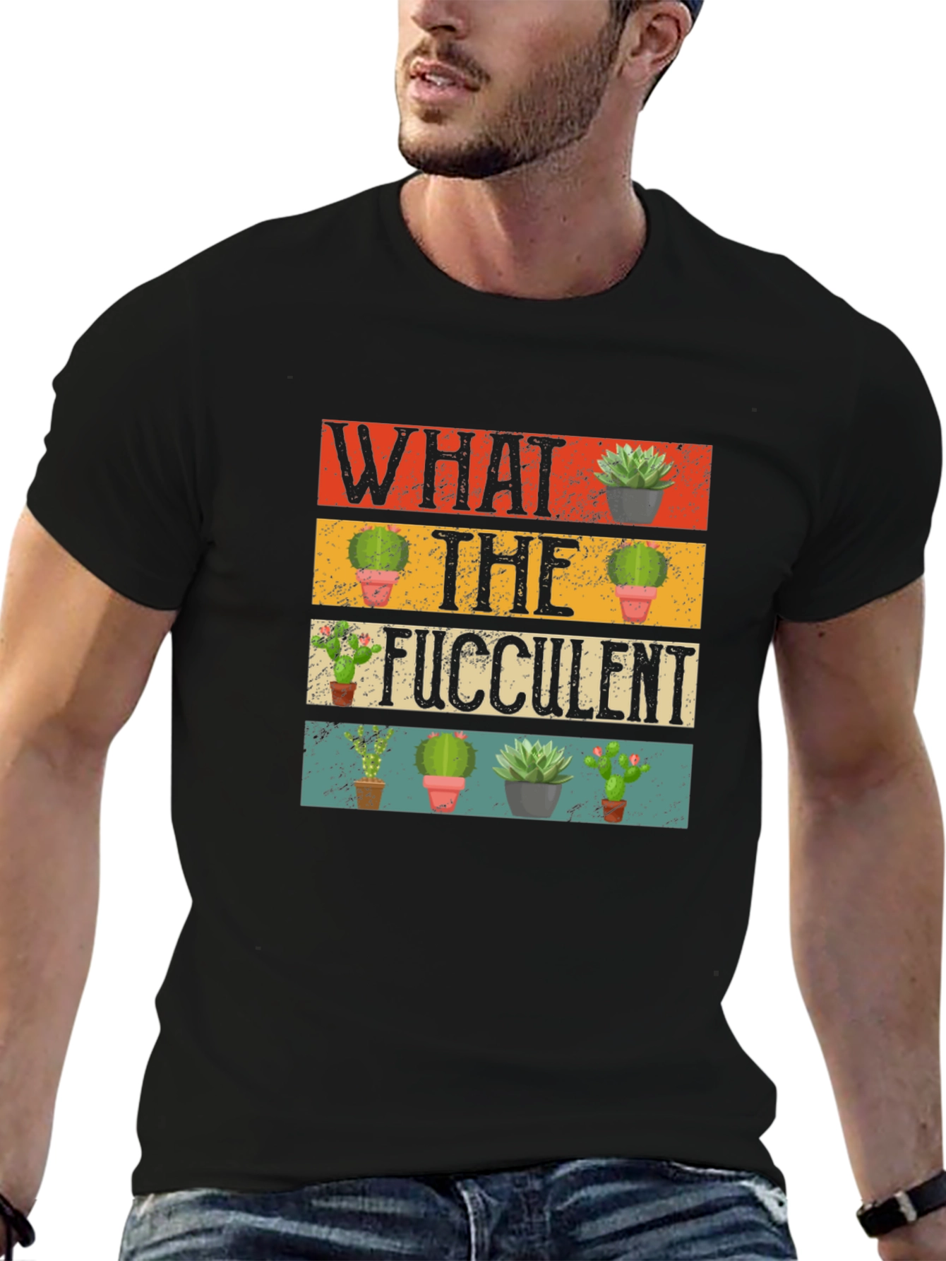 Black What the Fucculent Graphic Tee view 6