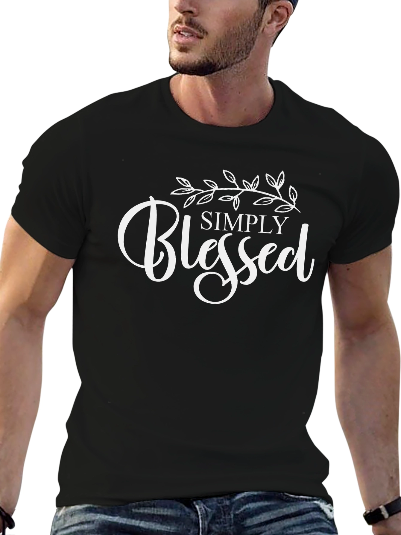 Black Simply Blessed Black T-Shirt view 6