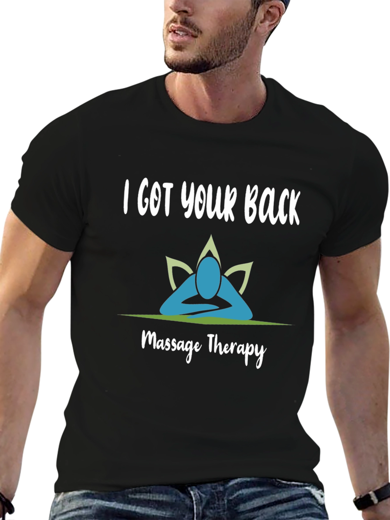 Black I Got Your Back Massage Therapy T-Shirt view 6