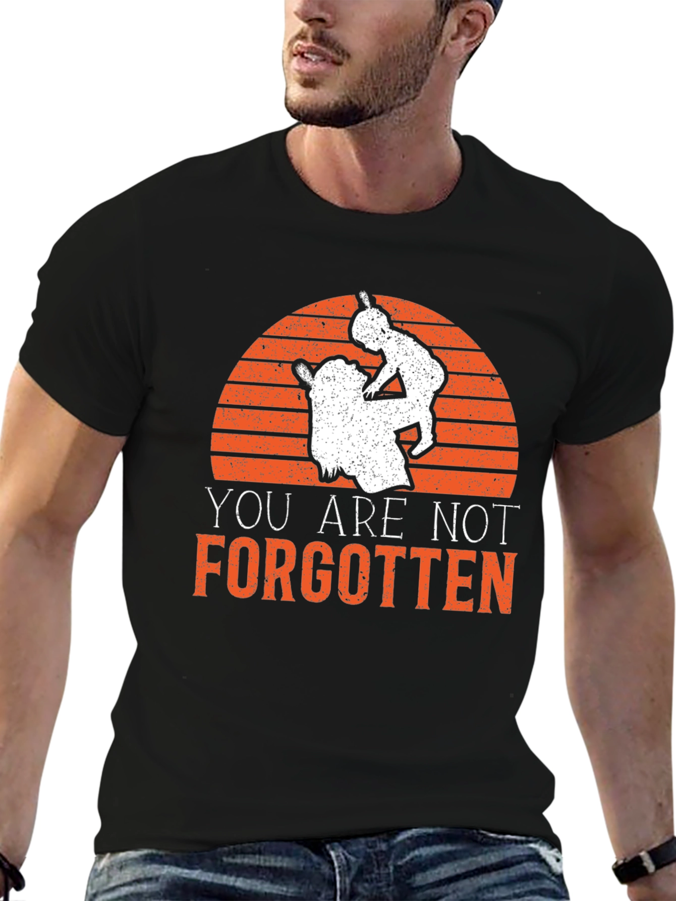 Black You Are Not Forgotten Graphic T-Shirt view 6