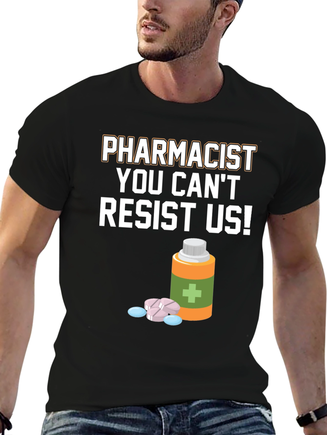 Black Pharmacist Resist Us T-Shirt - Novelty Pharmacy Tee view 6