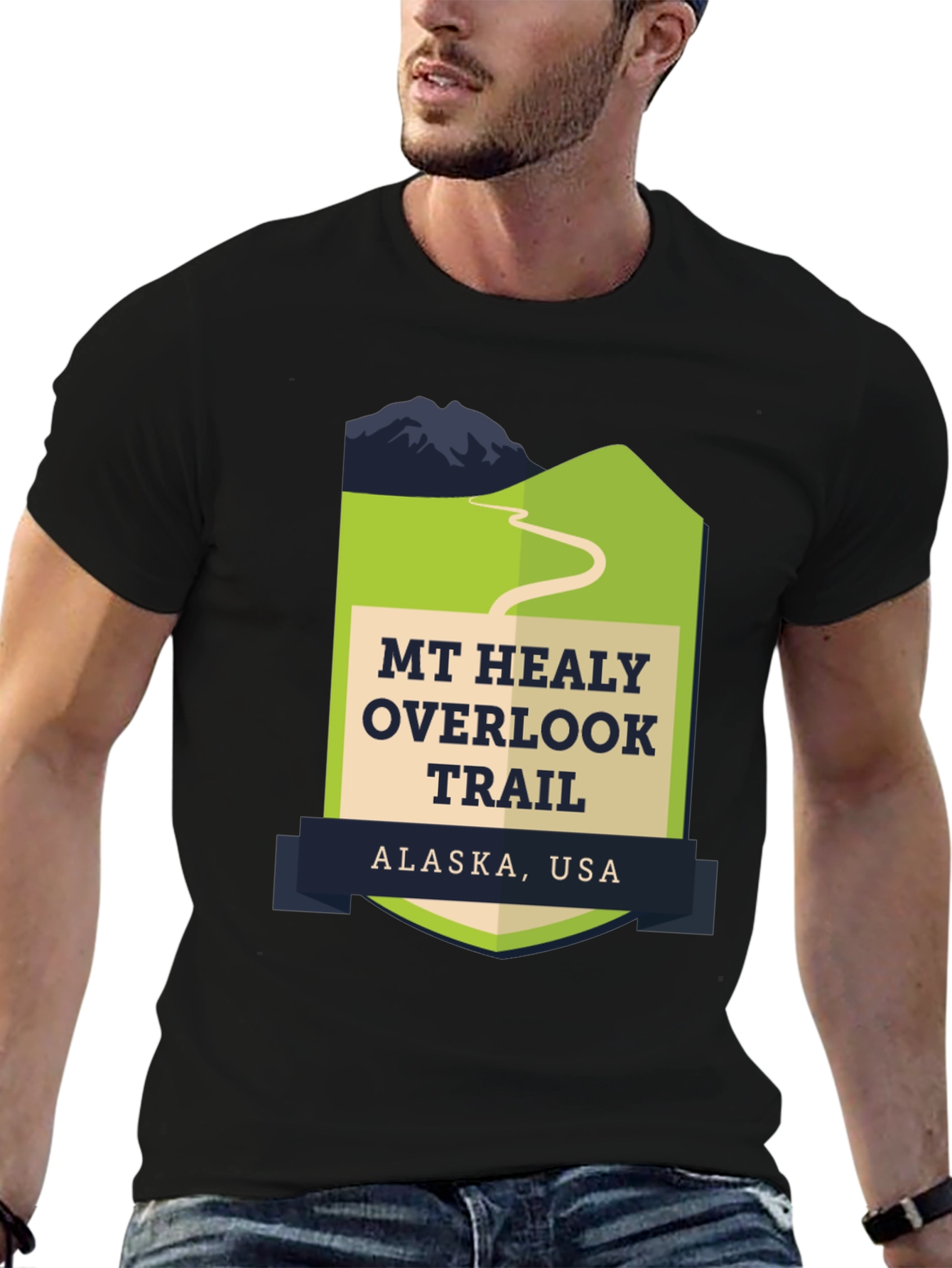 Black Mt. Healy Overlook Trail Alaska T-Shirt view 6