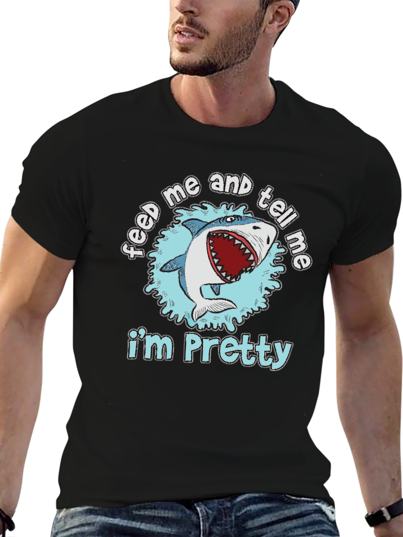 Black Feed Me and Tell Me I'm Pretty T-Shirt view 6