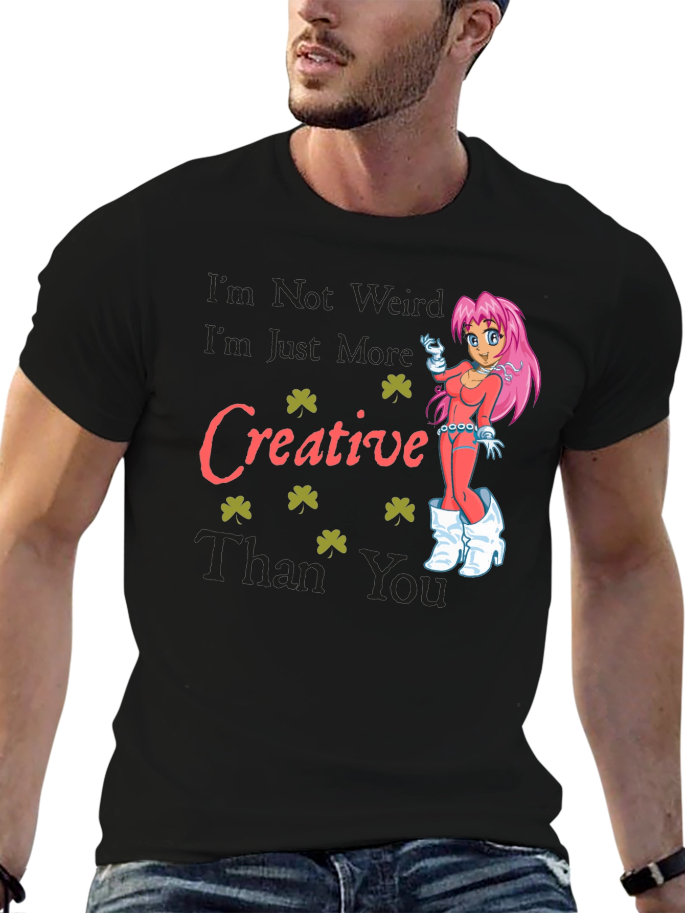 Black Creative Graphic T-Shirt - Unique Design view 6