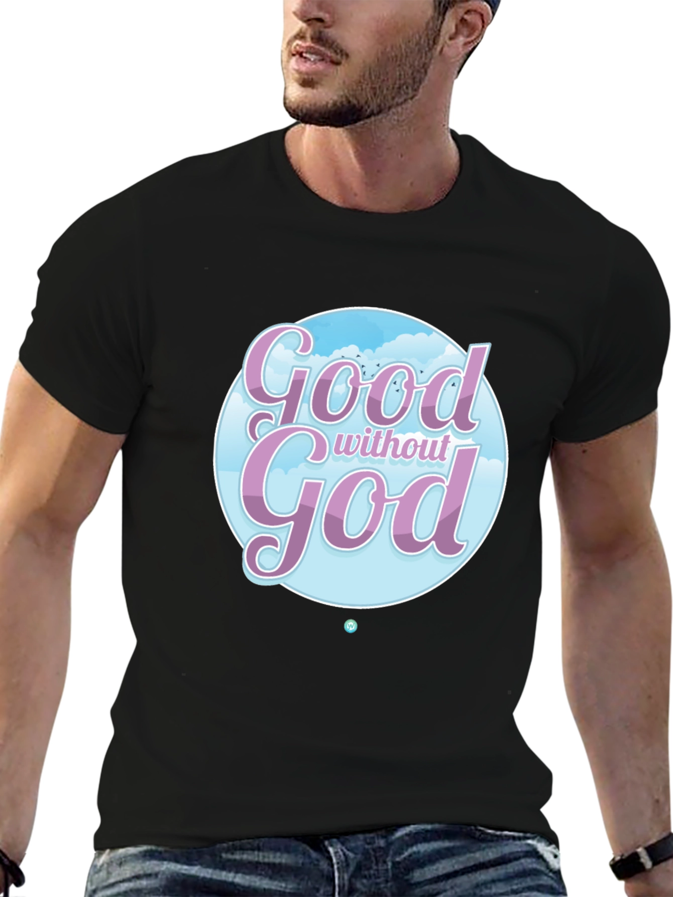 Black Good Without God Graphic T-Shirt view 6