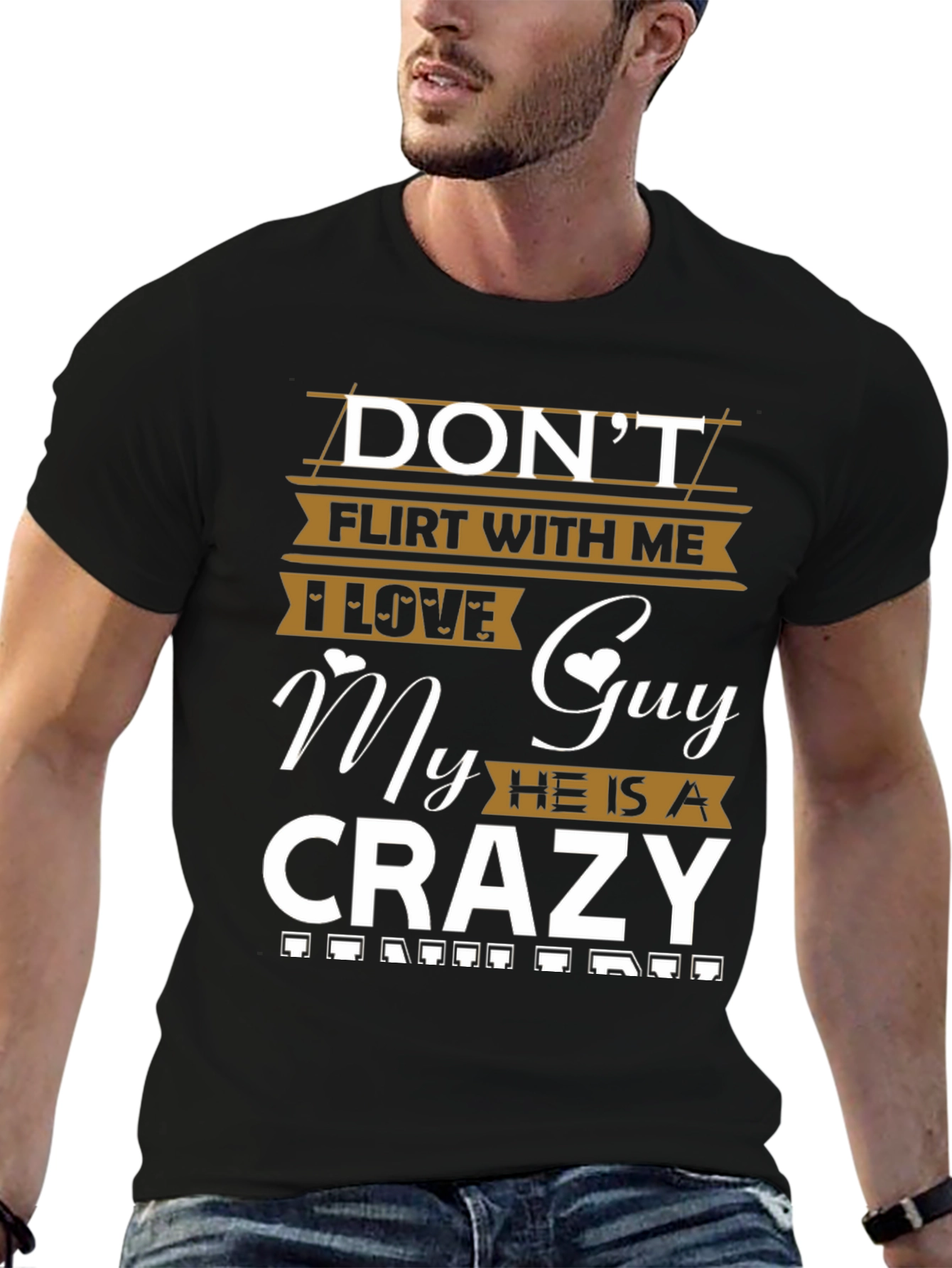 Black Don't Flirt With Me T-Shirt view 6