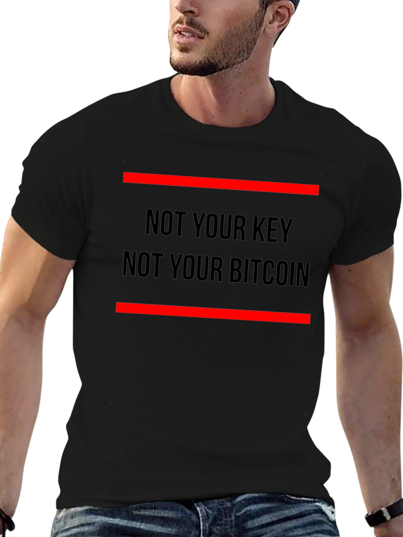 Not Your Keys Not Your Bitcoin T-Shirt - 6