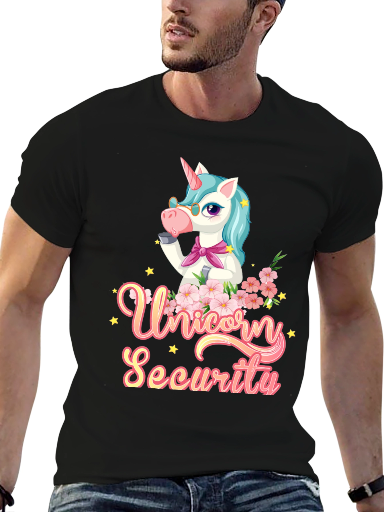 Black Unicorn Security T-Shirt - Magical Protection view 6