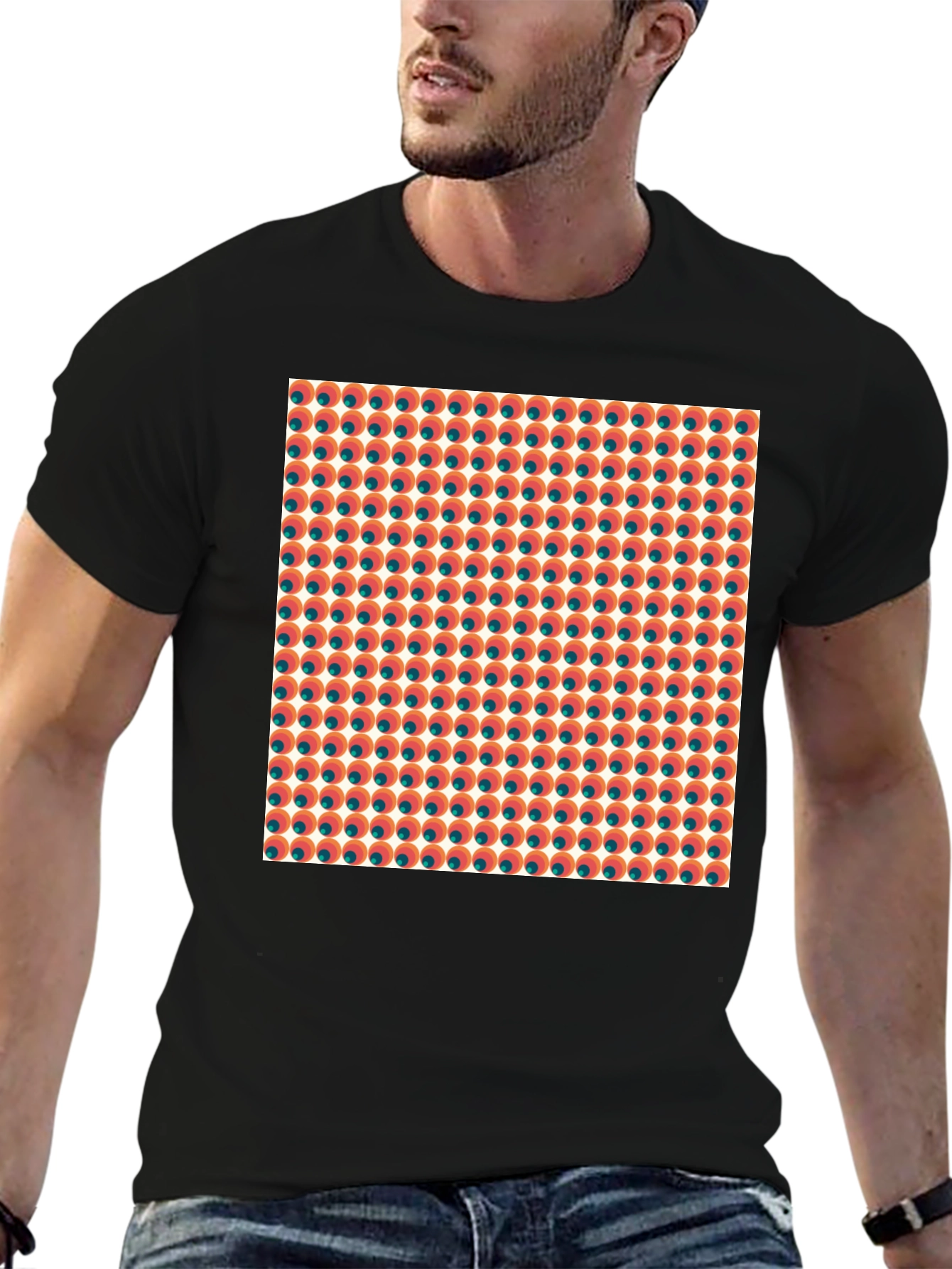 Black Retro Polka Dot T-Shirt view 6