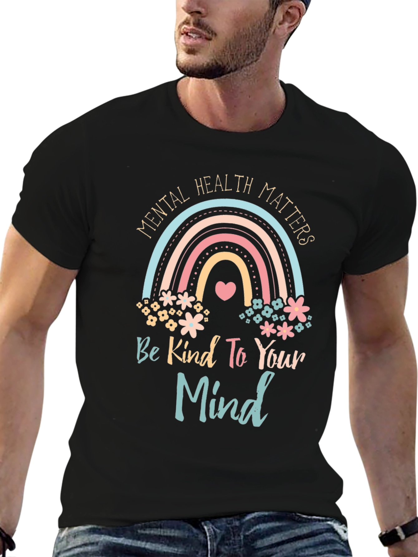 Black Mental Health Matters Graphic Tee - Be Kind to Your Mind view 6