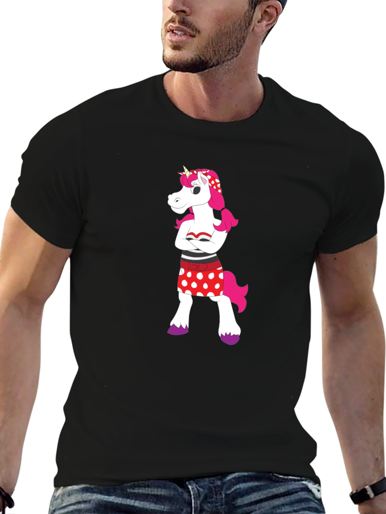 Black Unicorn Graphic Tee - Cool, Stylish, Unique view 6