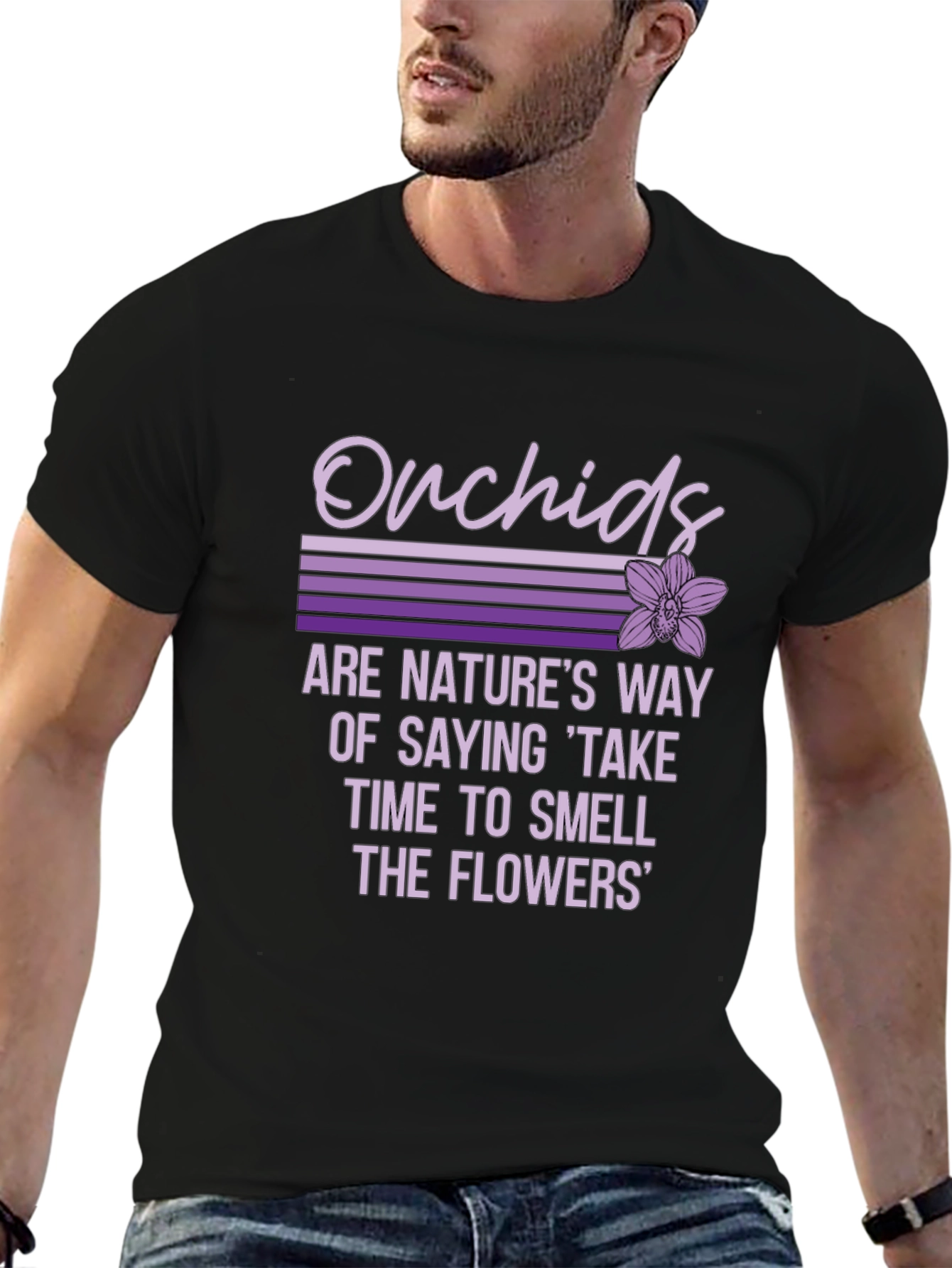 Black Orchids Nature's Way Graphic T-Shirt view 6