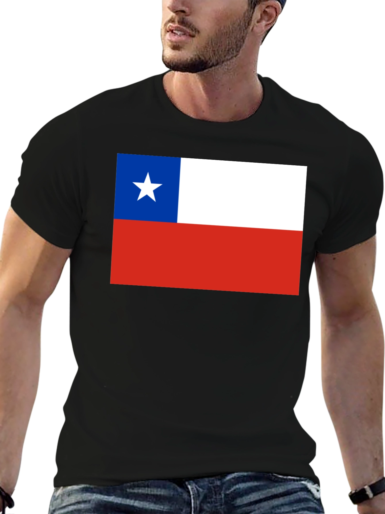 Black Chile Flag T-Shirt - Show Your Pride! view 6