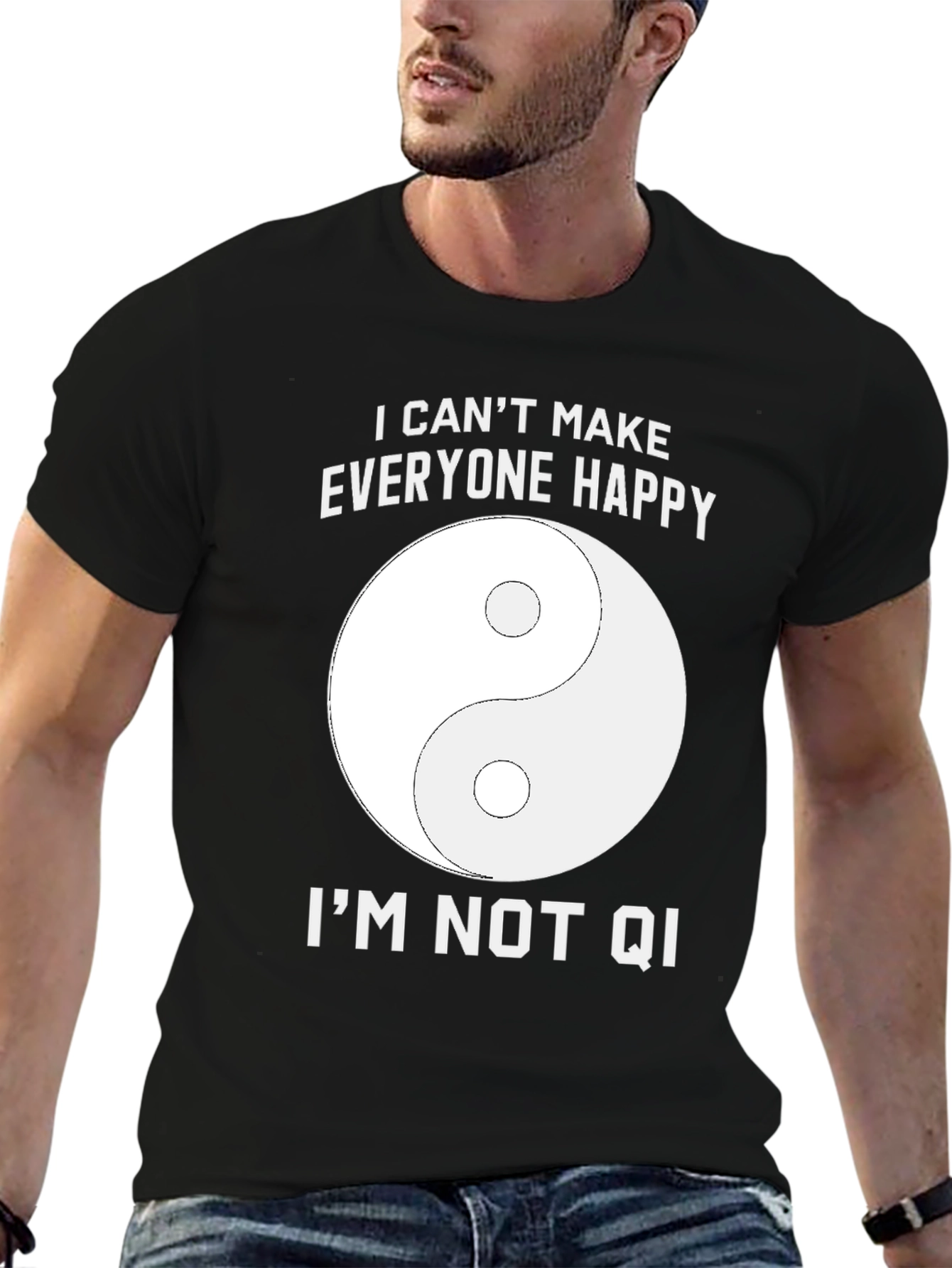 Black Funny Yin Yang I Can't Make Everyone Happy T-Shirt view 6
