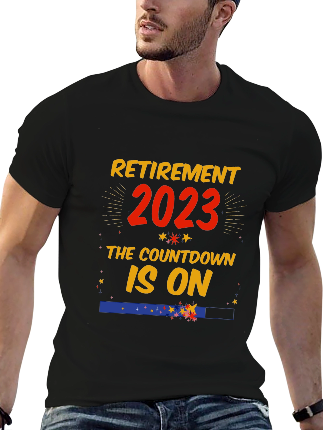 Black Retirement 2023 Countdown T-Shirt view 6