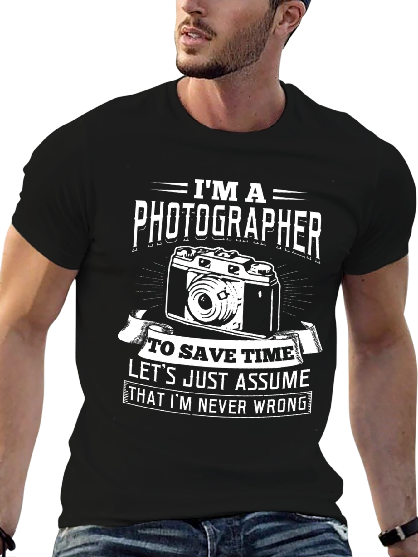 Black I'm A Photographer Funny T-Shirt view 6